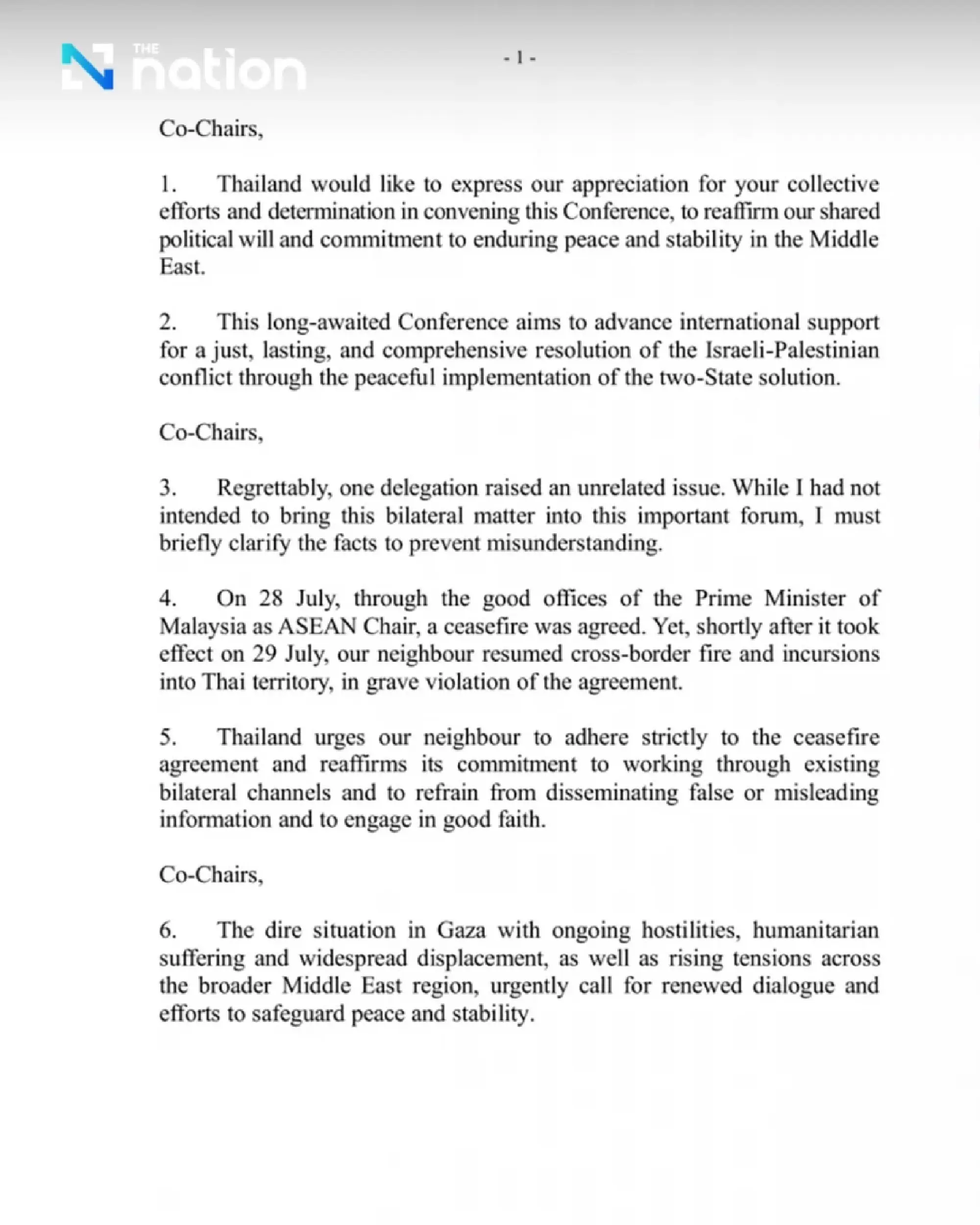 Cherdchai hits back at UN, accusing Cambodia of violating ceasefire agreement
