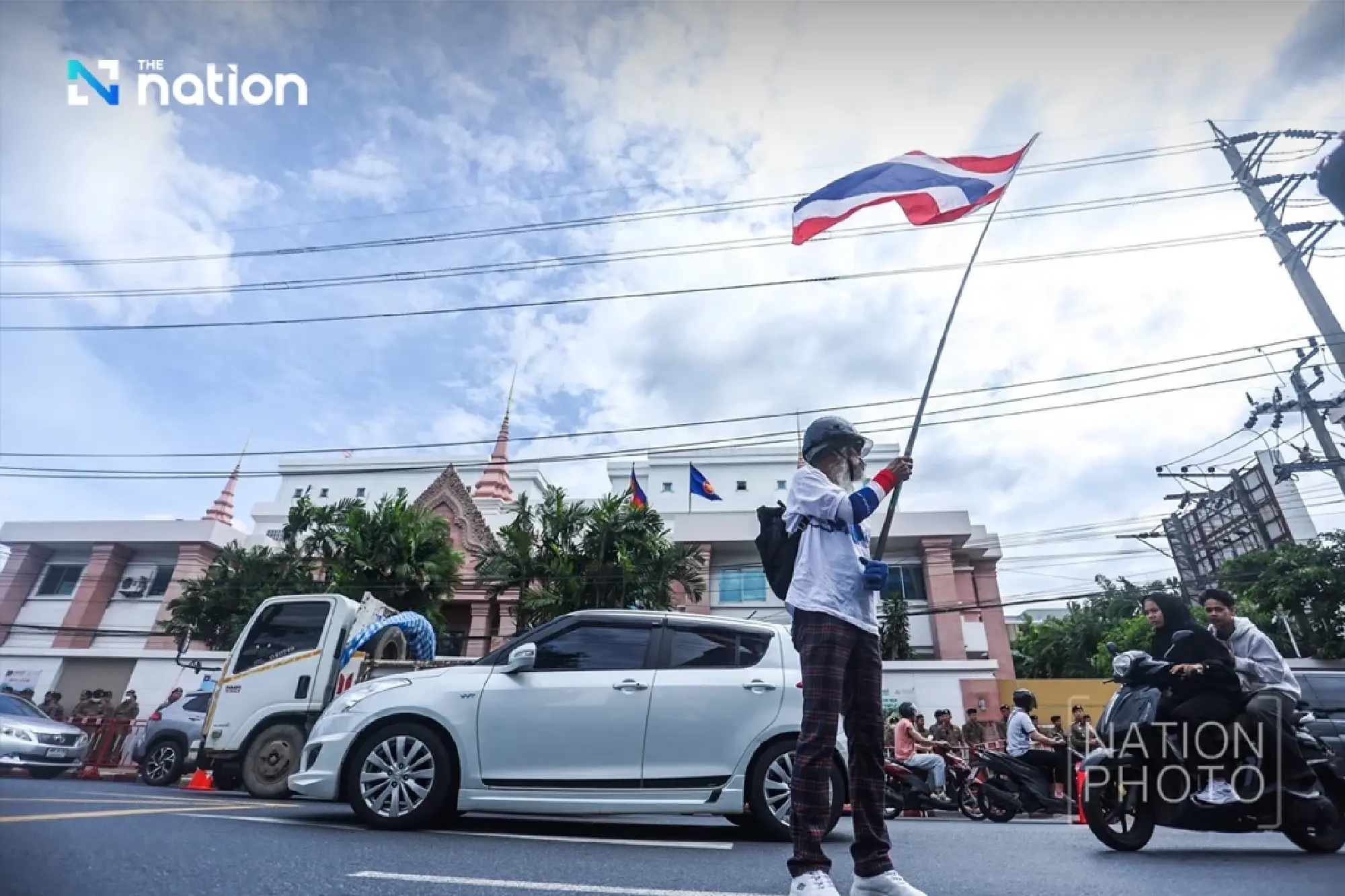 Protest groups rally at Cambodian Embassy over Thai border landmine incident