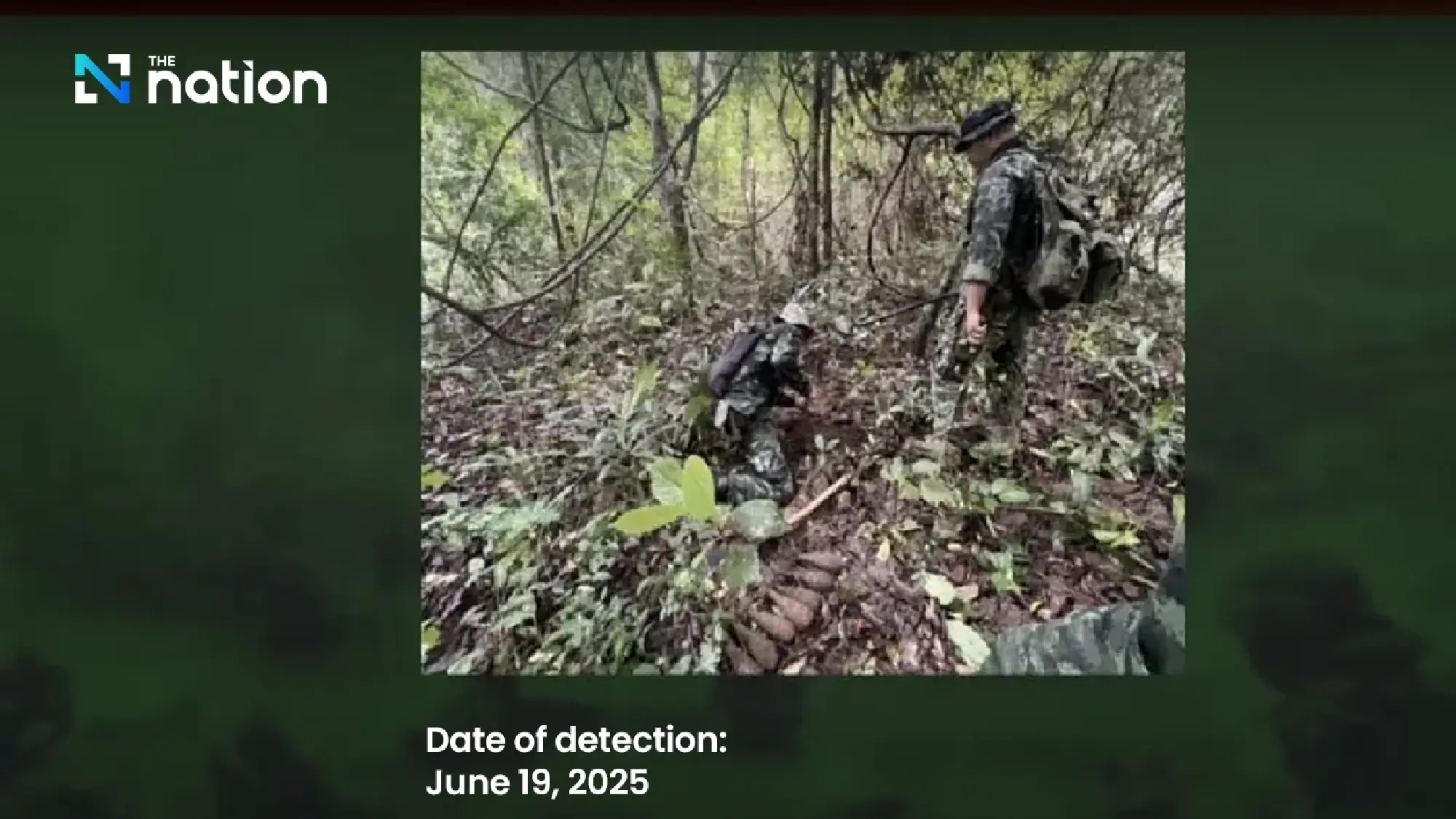 Army bomb disposal team investigates blast site after soldier injured by landmine in Ubon Ratchathani