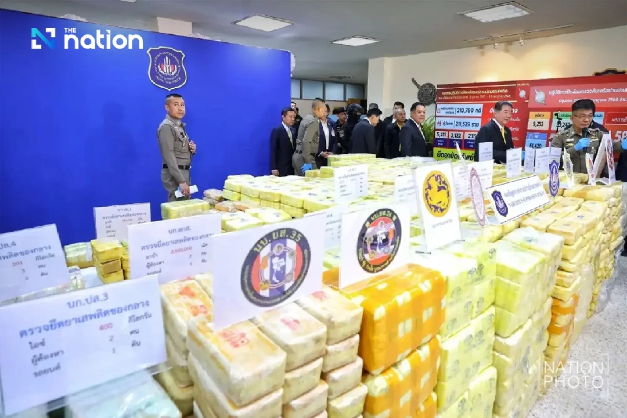 Over 200,000 suspects arrested, ฿12.417bn in assets frozen in ten-month drug crackdown
