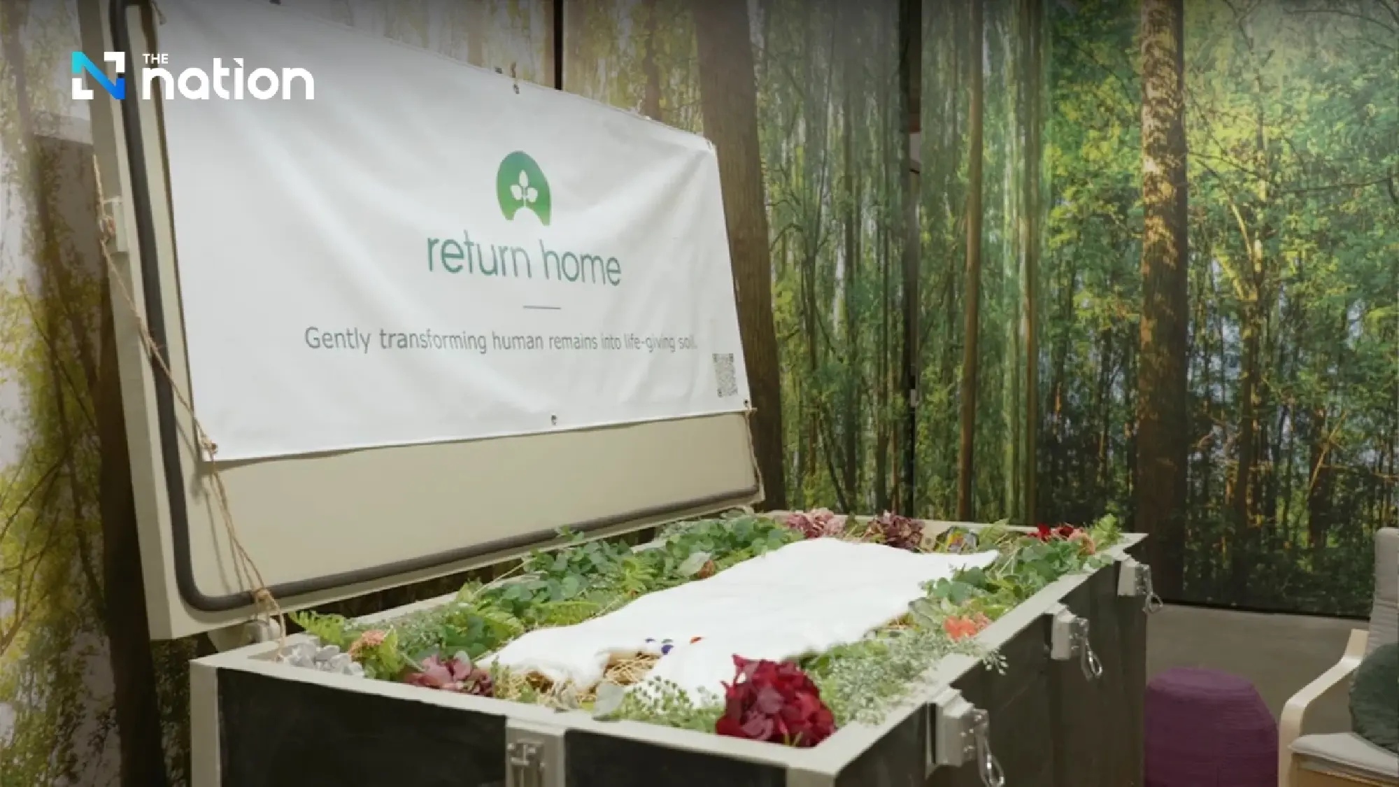 New funeral ritual turns human remains into tree fertiliser, returning life to nature