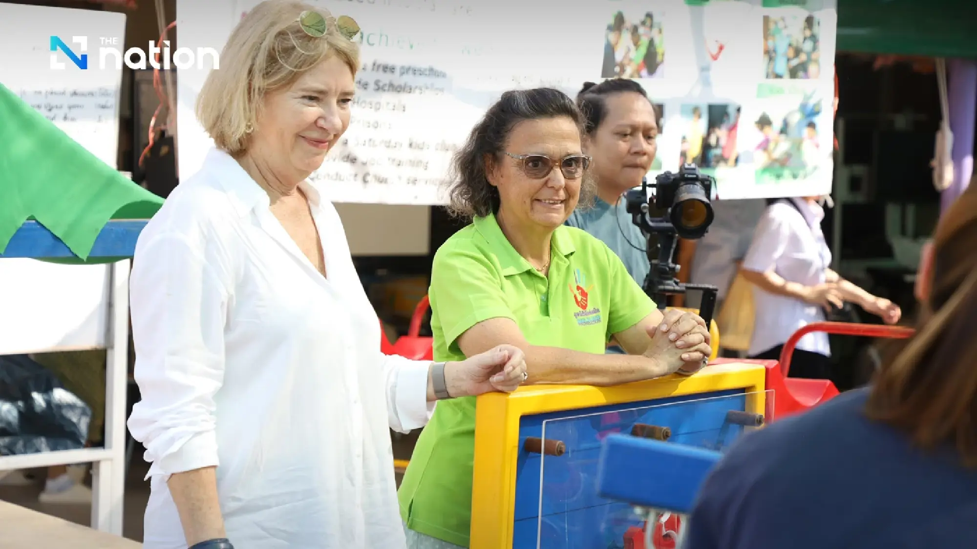 Partnership and collaboration are key to creating meaningful impact for social causes. From left to right: Dominique Leutwiler, Founder of the Skills for Life Foundation, and Margaret Grainger, Founder of the Hand to Hand Foundation — both supported through the joint efforts of Bosch Thailand and Primavera.