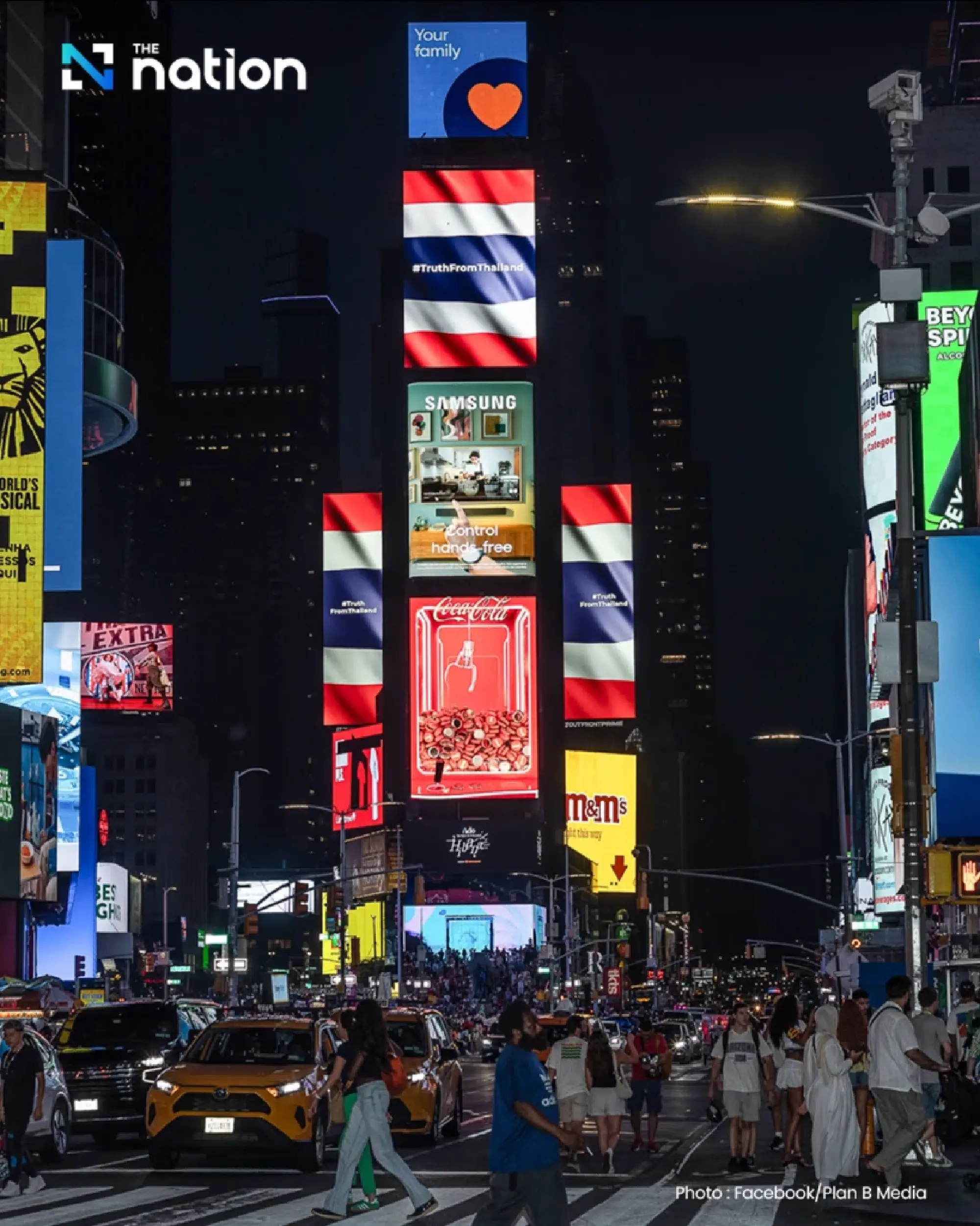 Thai voices amplified in Times Square as Plan B shares #TruthFromThailand