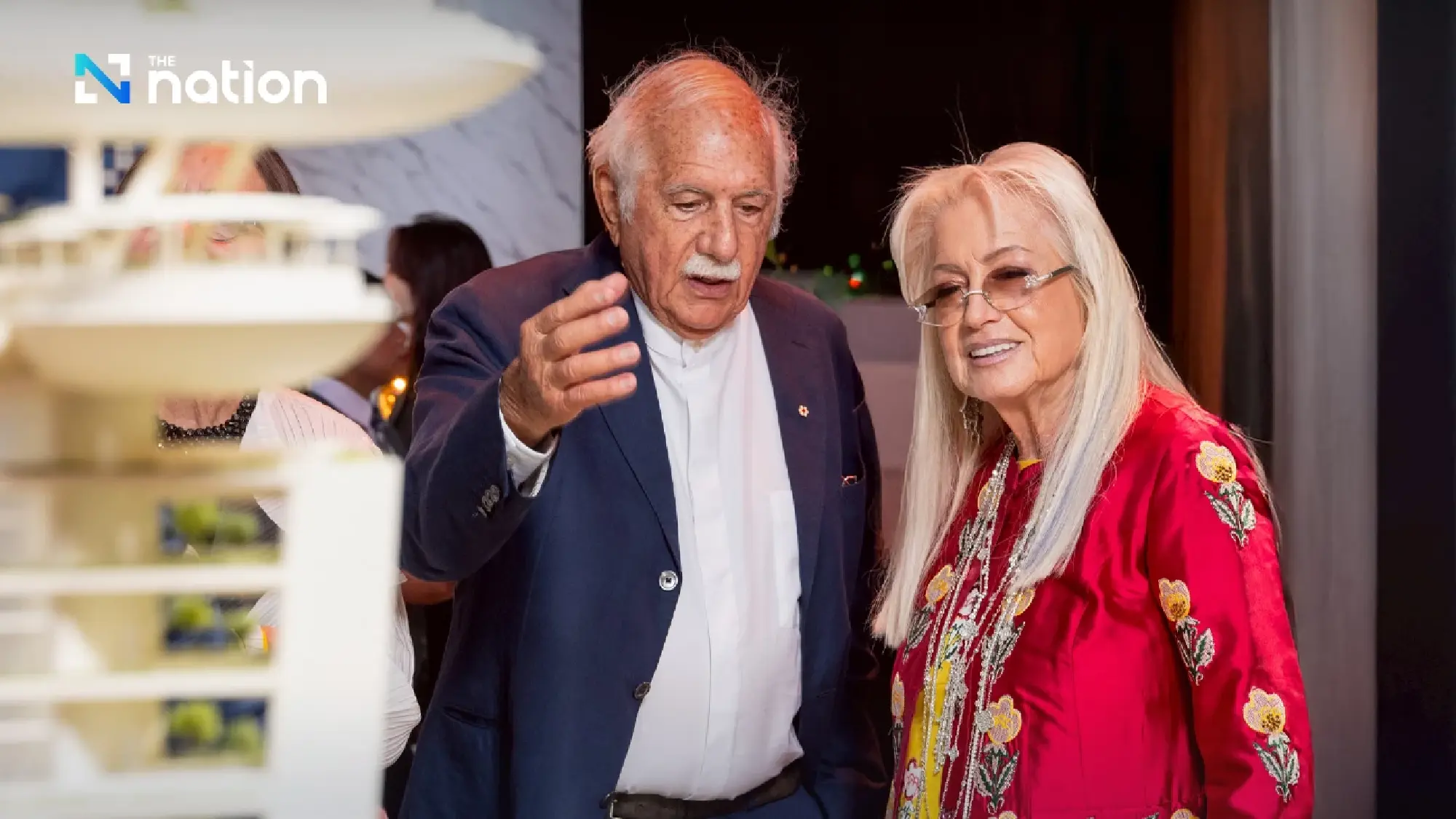 (From Left) Founding Partner of Safdie Architects Moshe Safdie and Las Vegas Sands Co Founder Dr Miriam Adelson