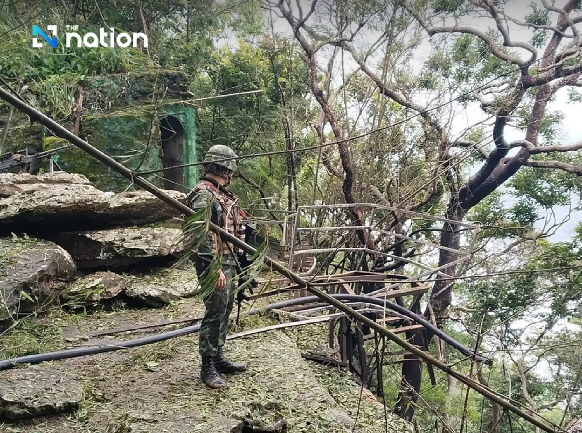 Thai troops demolish Cambodian stairs, cable car on Phu Makua