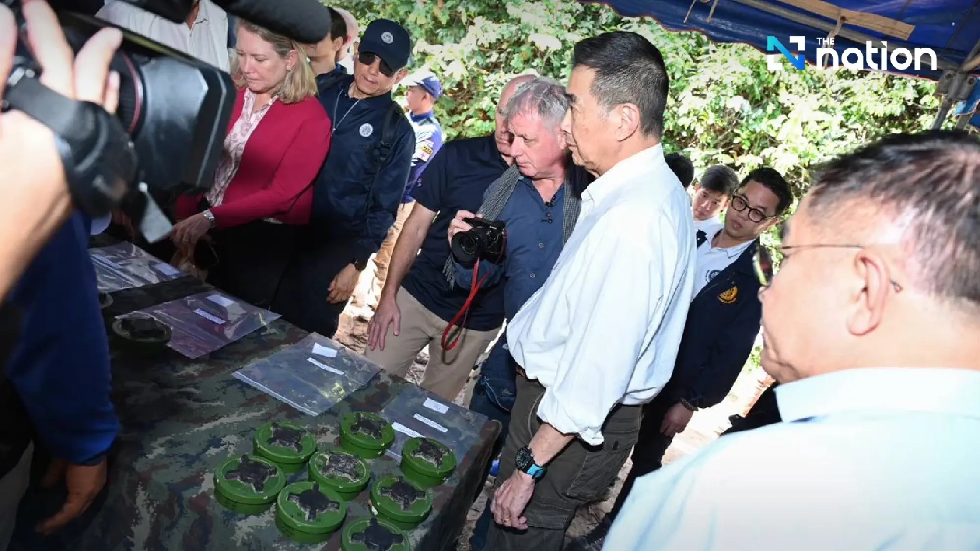 Envoys visit Phu Makua site as Thai military uncovers 46 landmines, weapons from Cambodia