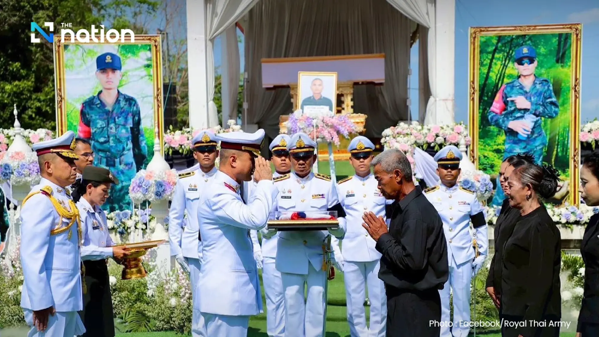 His Majesty grants royal cremations for five fallen Thai soldiers