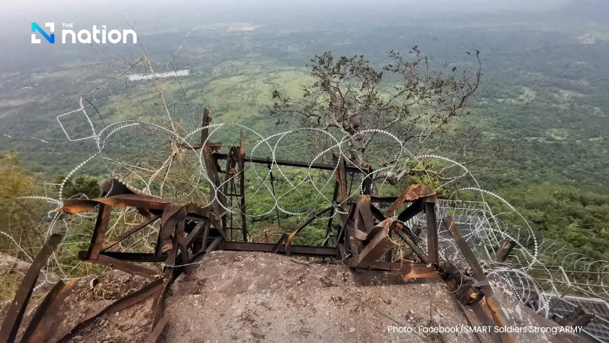 Thai army releases photos of destroyed Cambodian stairway at Chong Kan Ma