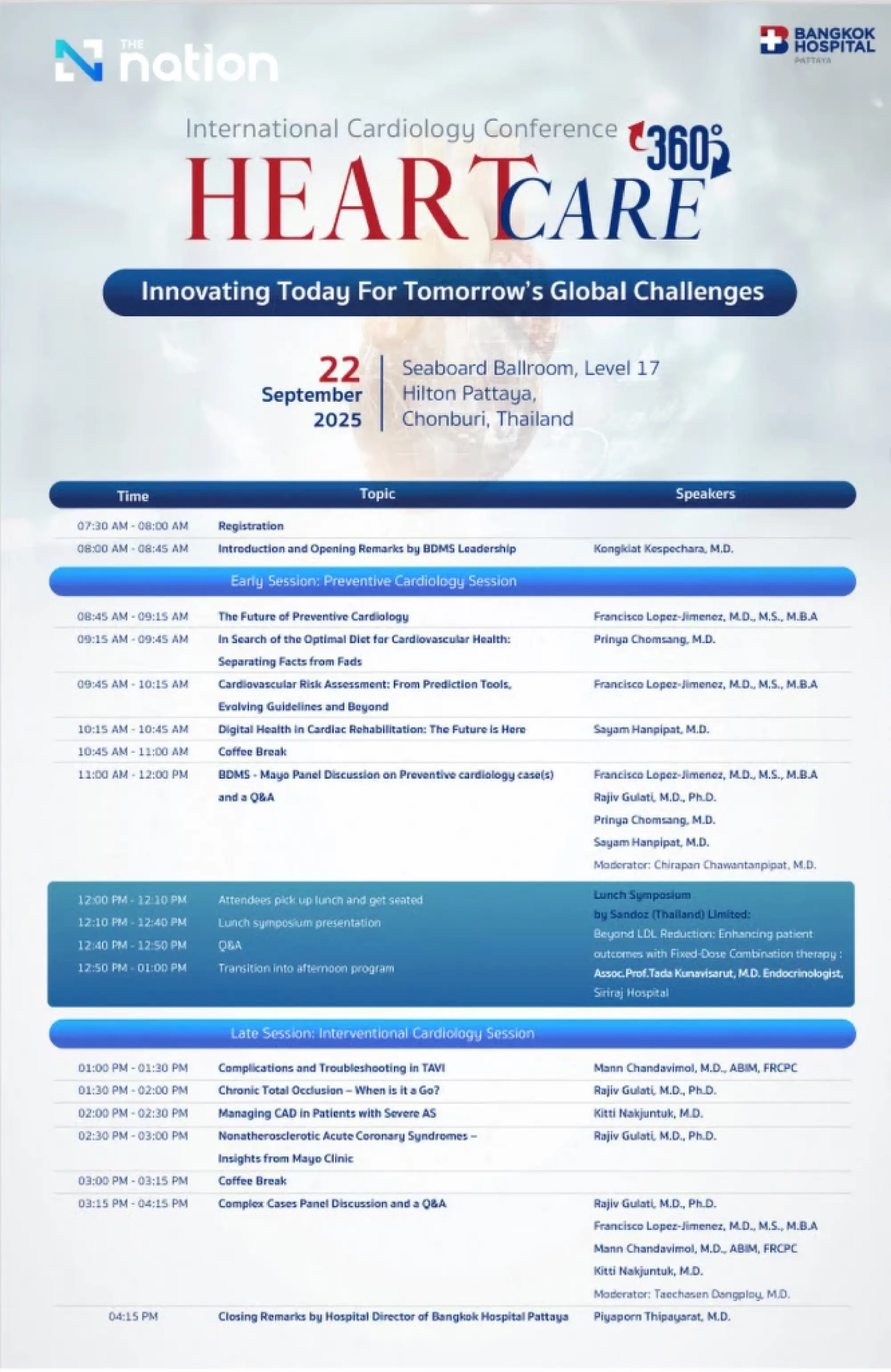 Bangkok Hospital Pattaya, BDMS, in Collaboration with Mayo Clinic Hosts “International Cardiology Conference 2025”