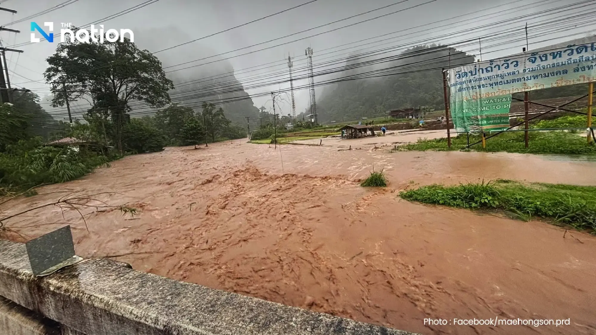 Severe flooding in Mae Hong Son as heavy rain causes flash flooding in multiple areas