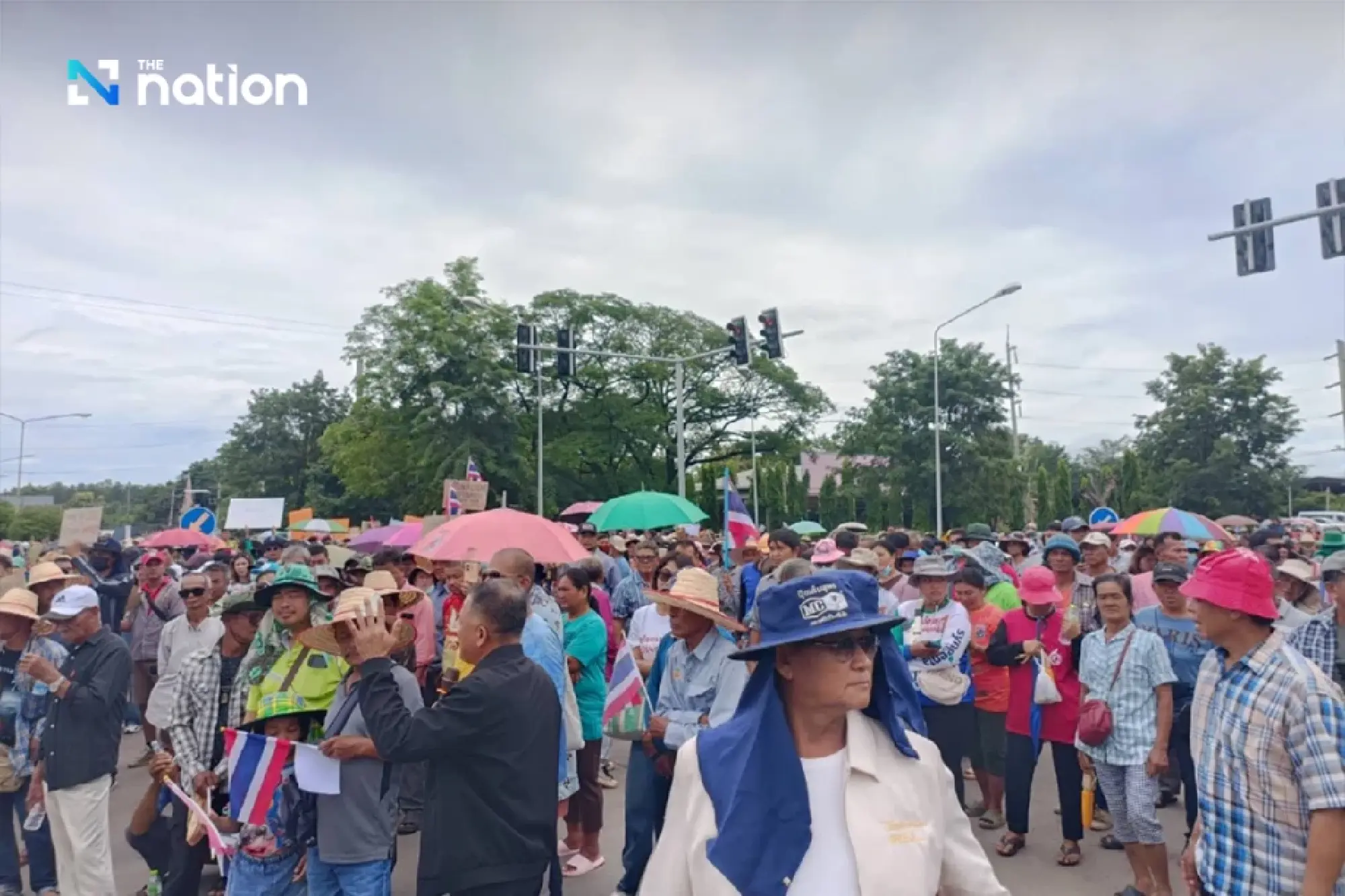 Phetchabun corn farmers rally to demand compensation over US corn imports