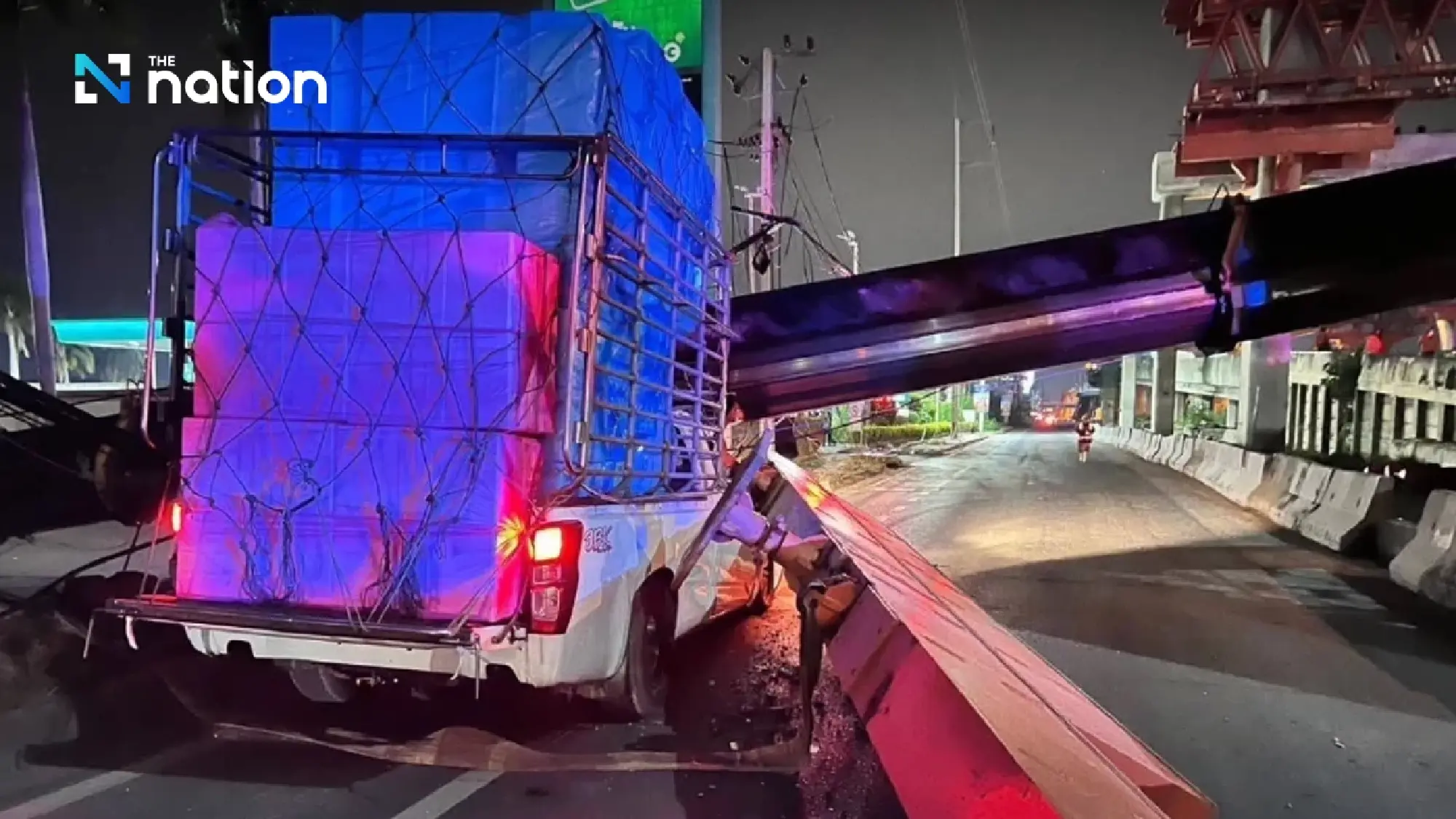 Three injured as construction crane collapses on Rama II Road
