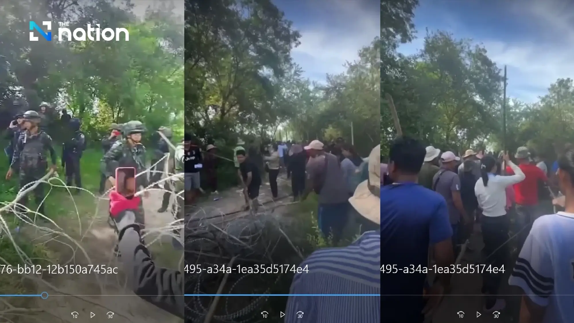 First Army Area keeps 24-hour watch at Ban Nong Chan, barbed wire unchanged