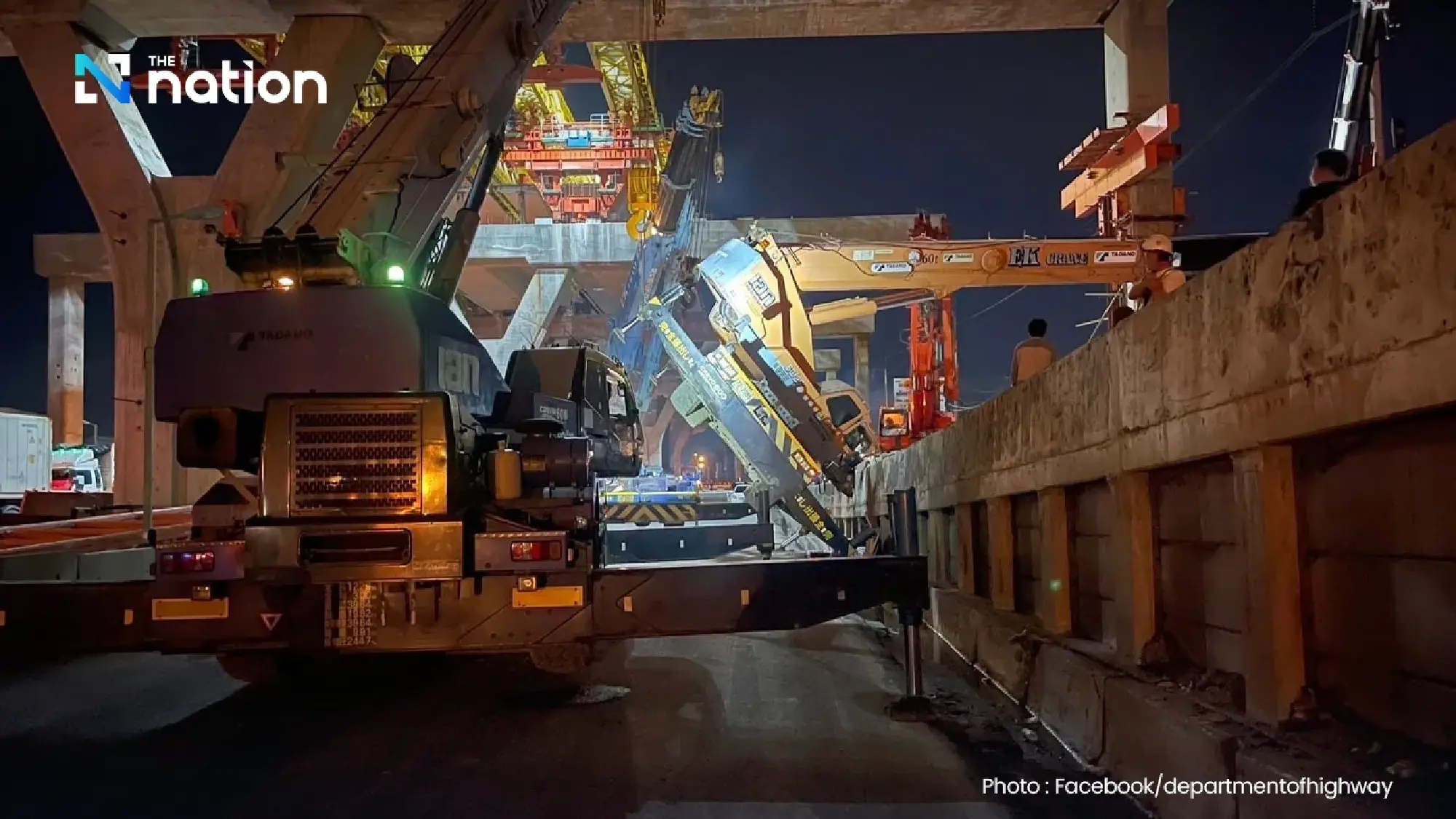 Construction of motorway section over Rama II suspended three days after accident