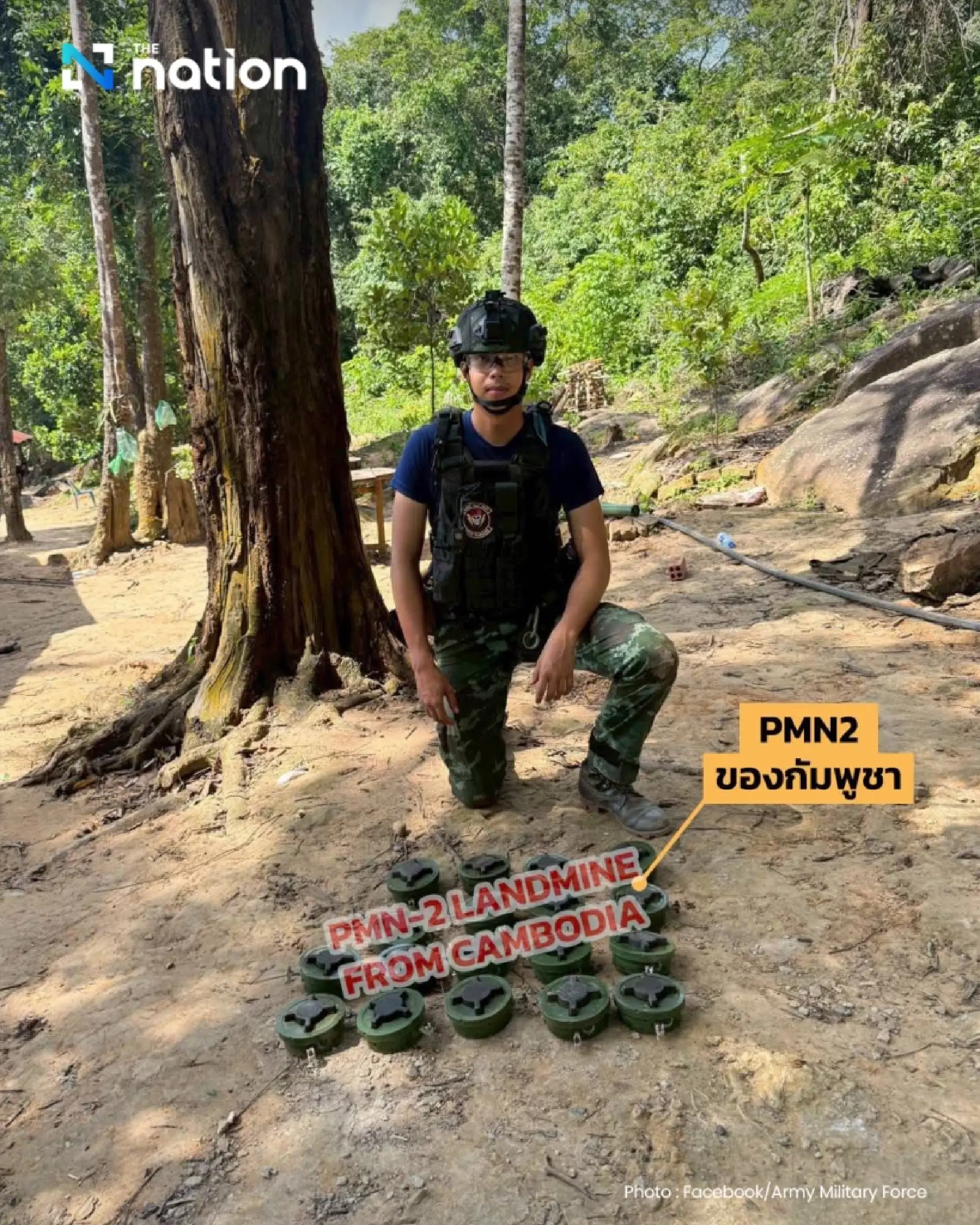 Thai army cleared the battlefield, seized Cambodian landmines in Phu Makua