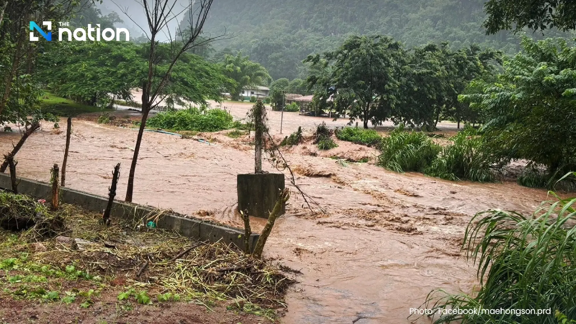 Severe flooding in Mae Hong Son as heavy rain causes flash flooding in multiple areas