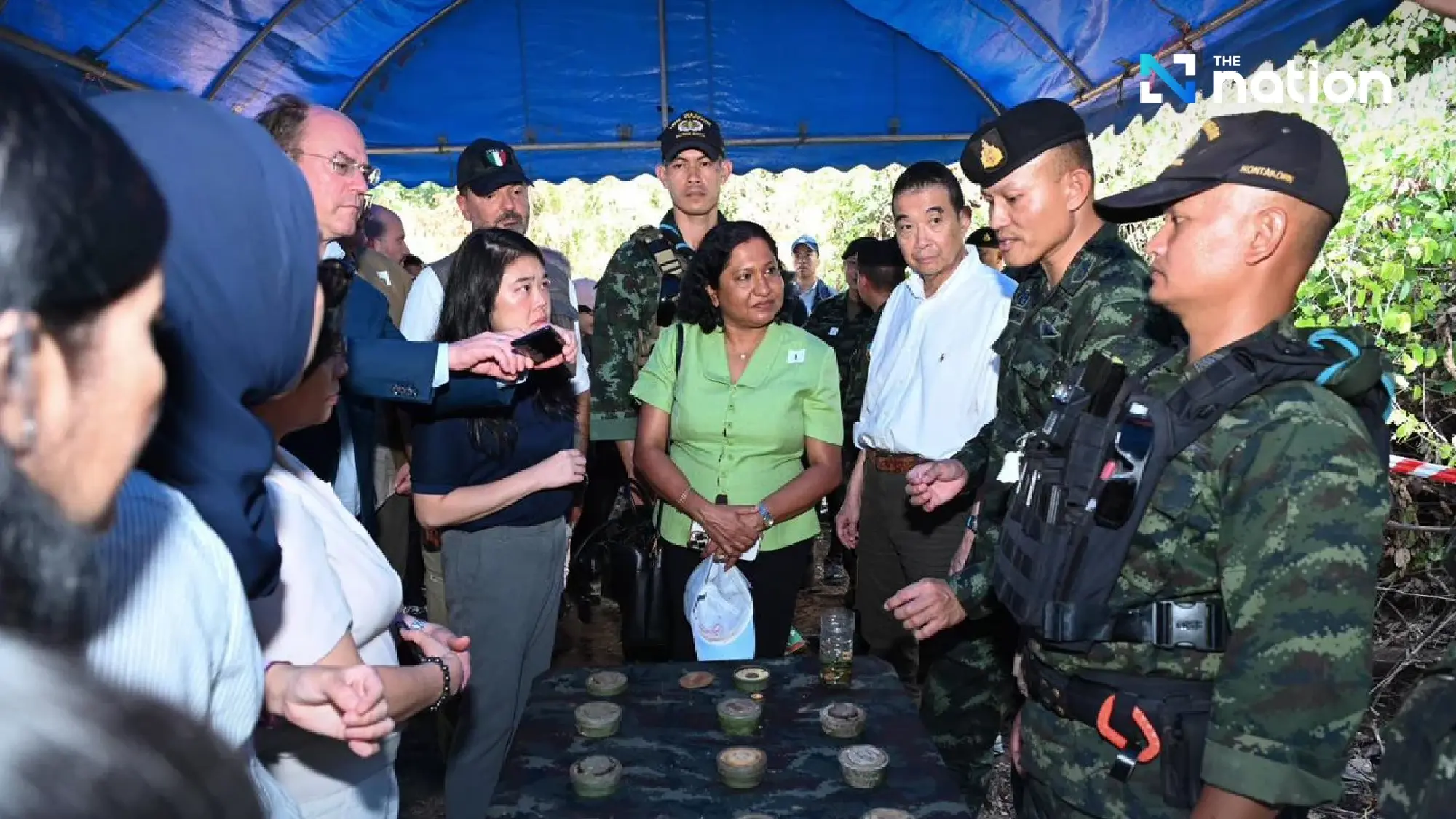 Envoys visit Phu Makua site as Thai military uncovers 46 landmines, weapons from Cambodia