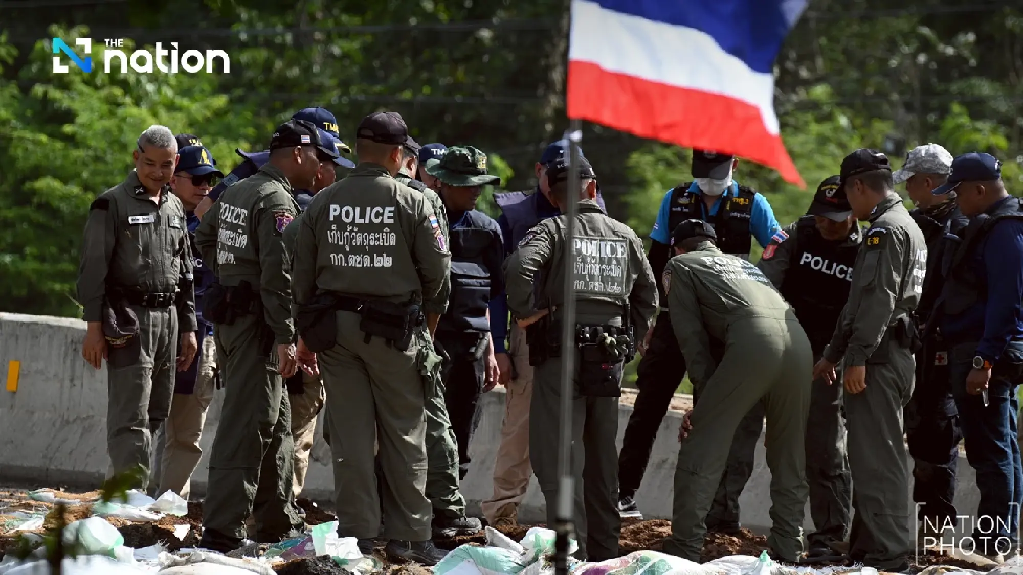 EOD team destroys Cambodian BM-21 rocket found on road near civilian area in Sisaket