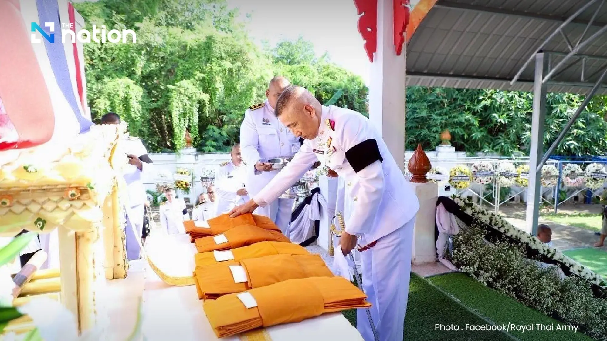His Majesty grants royal cremations for five fallen Thai soldiers