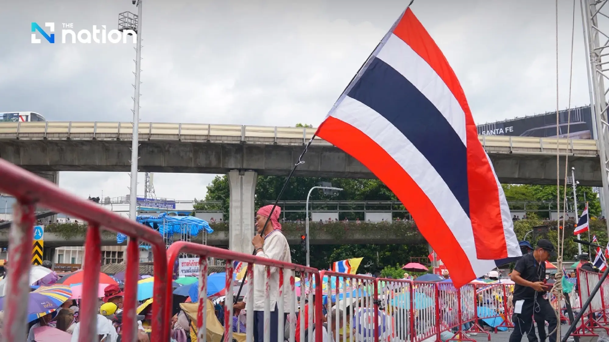 Protesters rally at Victory Monument amid tightened security