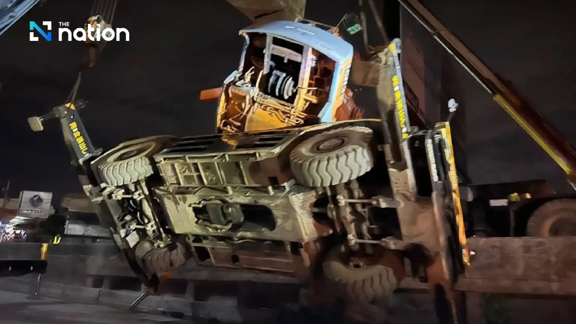 Three injured as construction crane collapses on Rama II Road