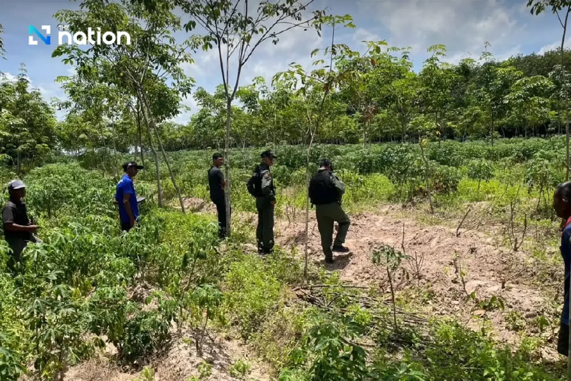 Surin EOD team investigates BM-21 rocket impact sites on Thai-Cambodian border