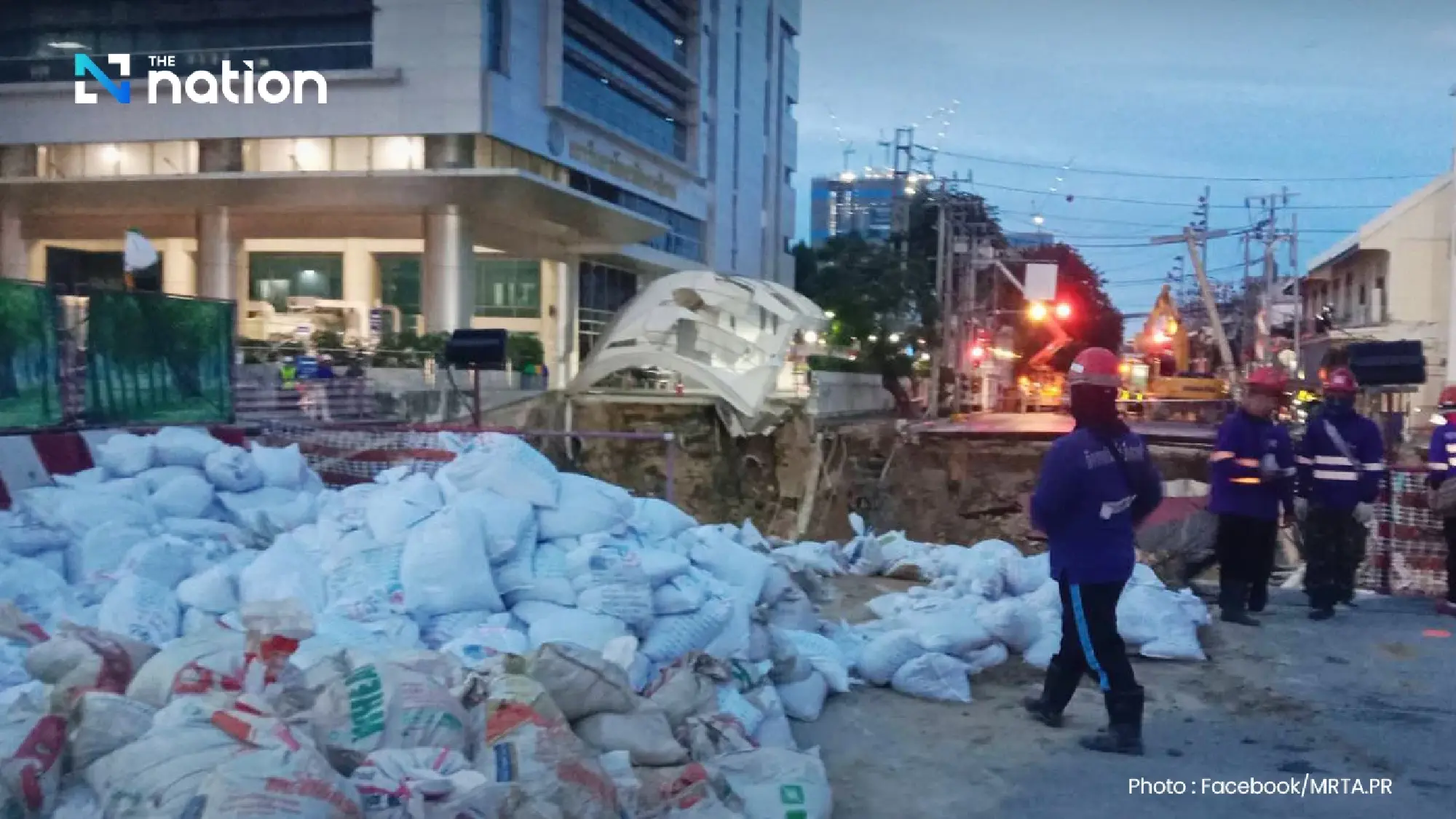 MRTA takes responsibility for road subsidence, to investigate all tunnels on Purple Line