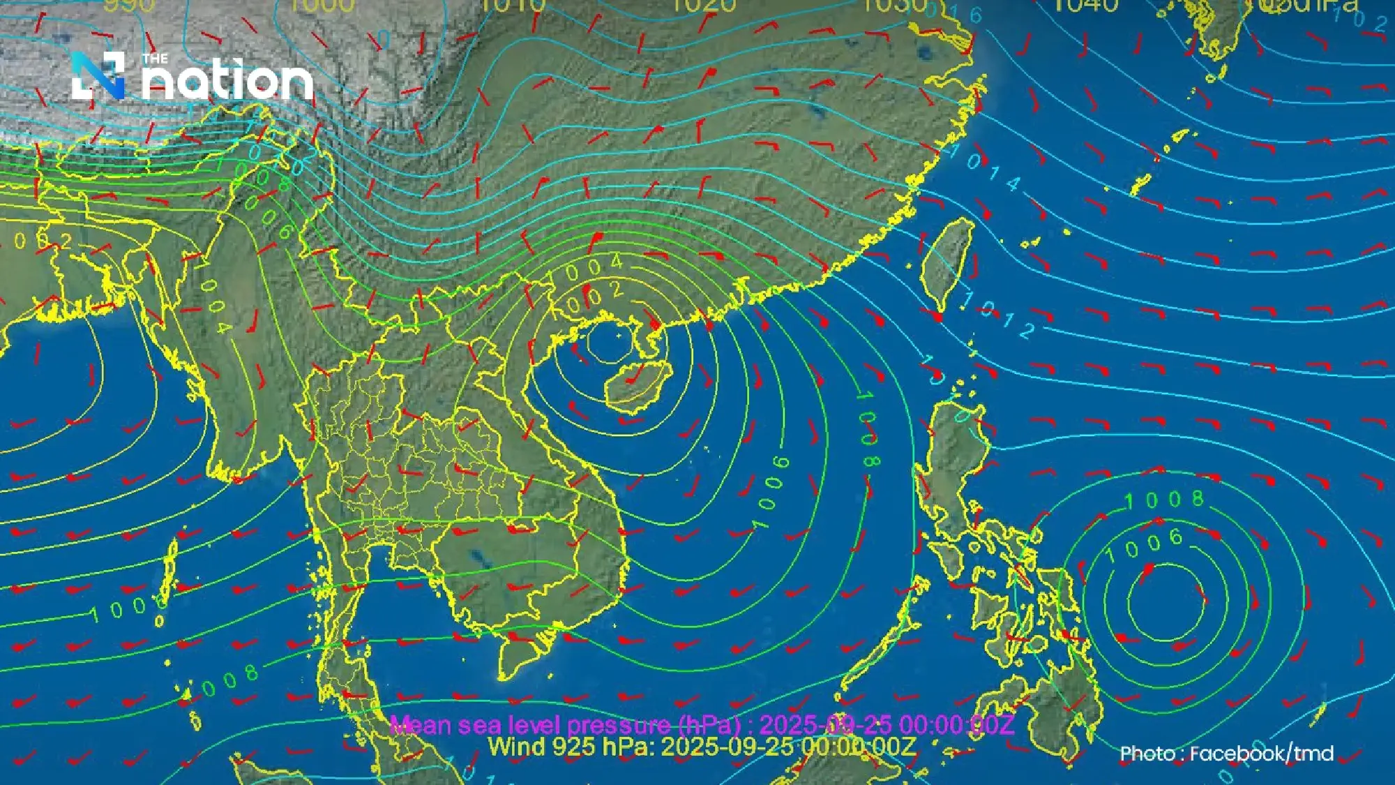 Typhoon Bualoi, the 20th storm of the season, intensifies as it moves towards the South China Sea