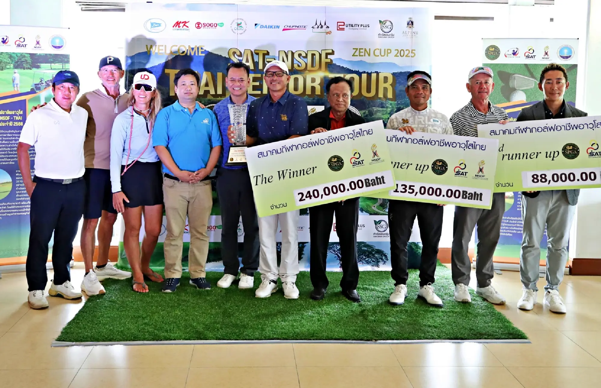 Chaowalit Phalaphon delivered a thrilling final day victory to win the Thai Senior Tour at Alpine Golf Resort.
