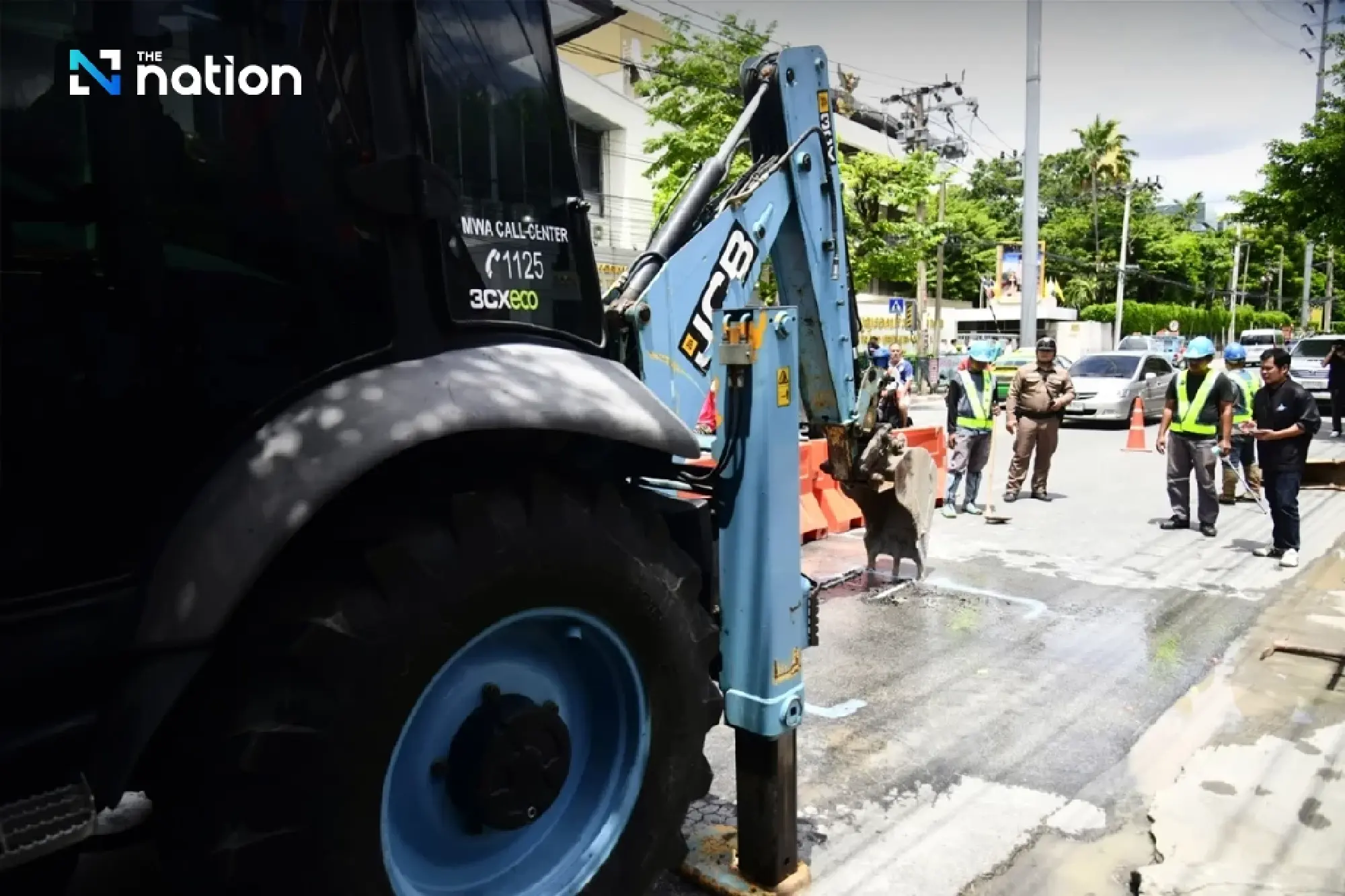 Water seepage near Boon Rawd Brewery unrelated to Vajira Hospital sinkhole