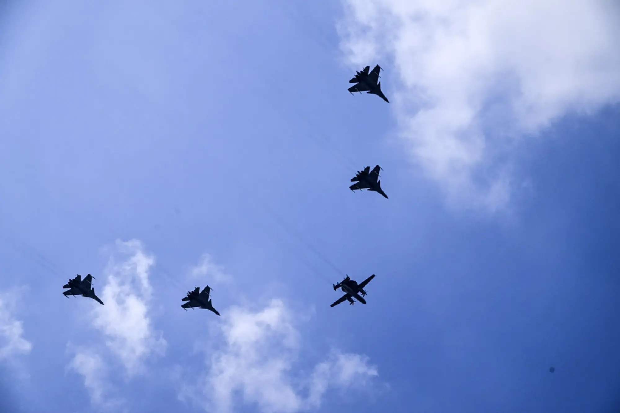 All types of fifth-generation combat planes displayed at V-Day parade