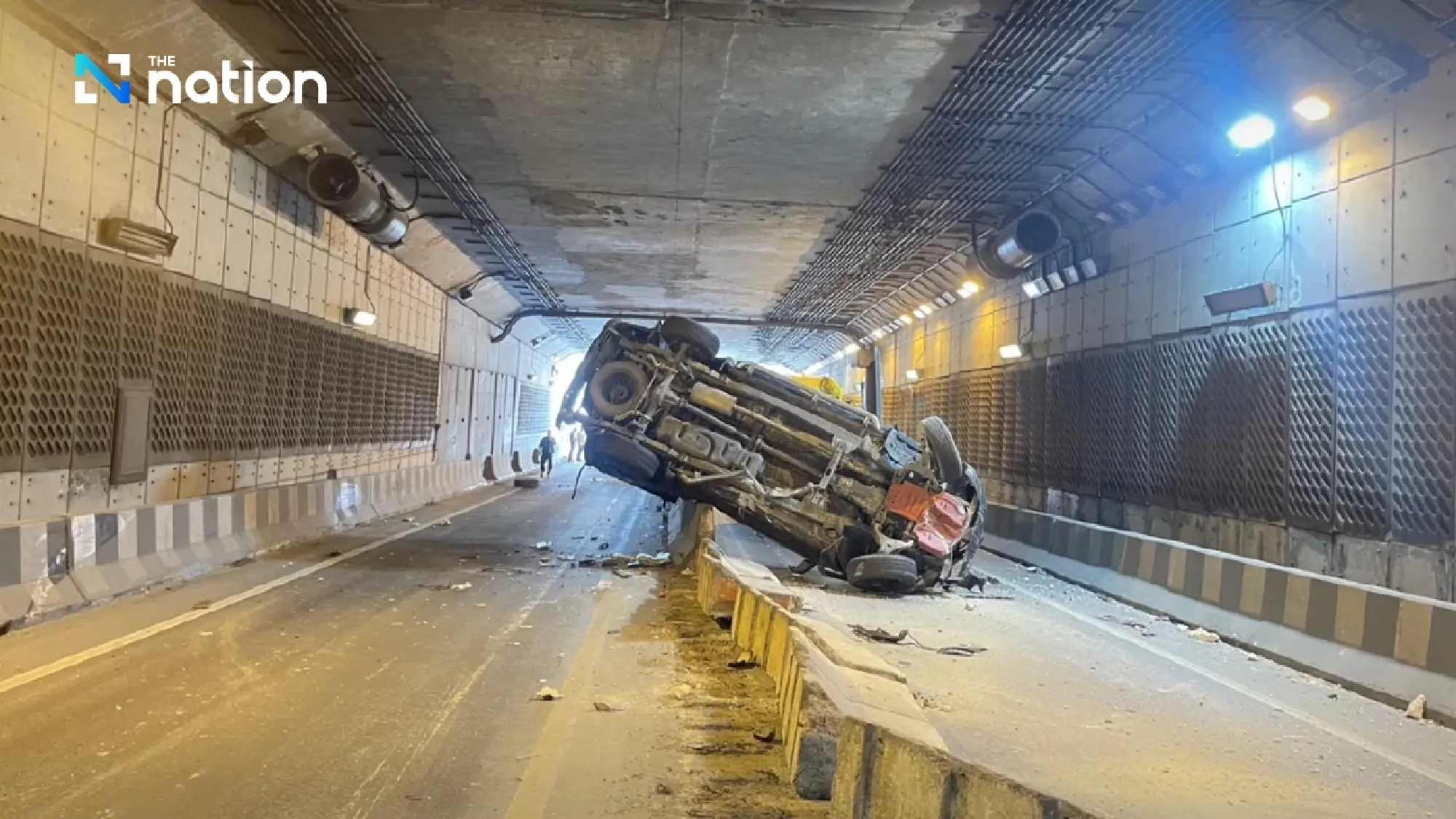 15-vehicle pileup in Phuket’s tunnel injures at least one motorist