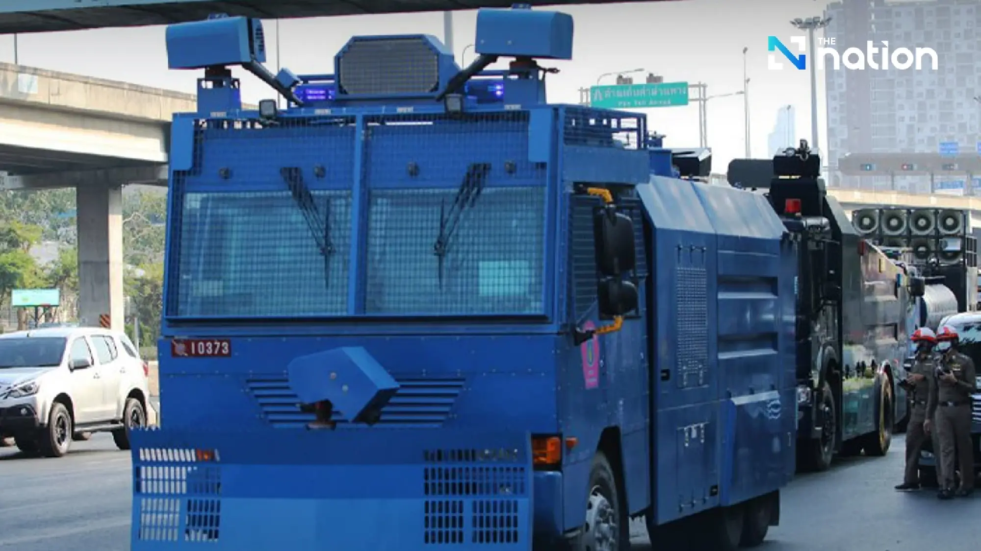 Thailand prepares 10 water cannon trucks to control protest at Ban Nong Ya Kaew