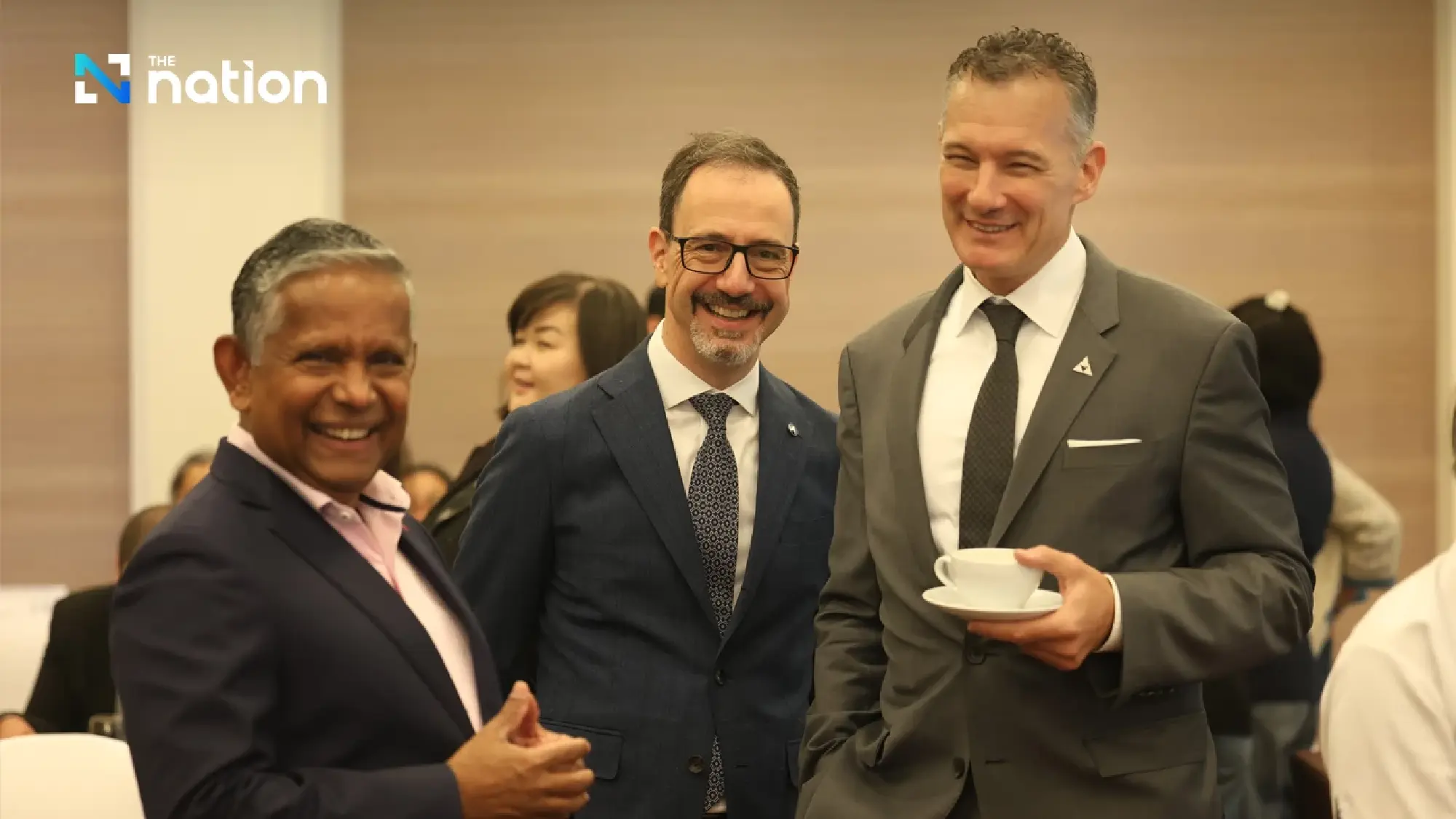 (from left) Dillip Rajakarier, Chris Meylan and Warren Stanworth