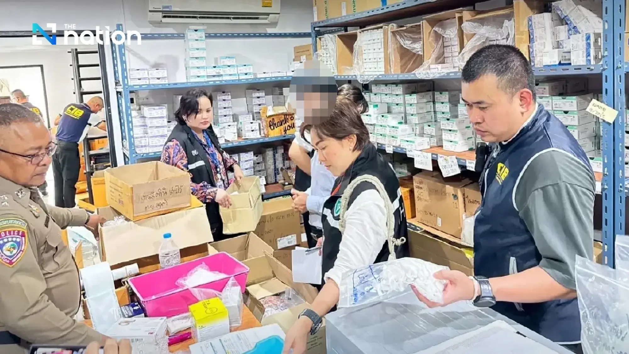 Police, FDA officers seize silicone chin, nose implants and unlicensed medicine