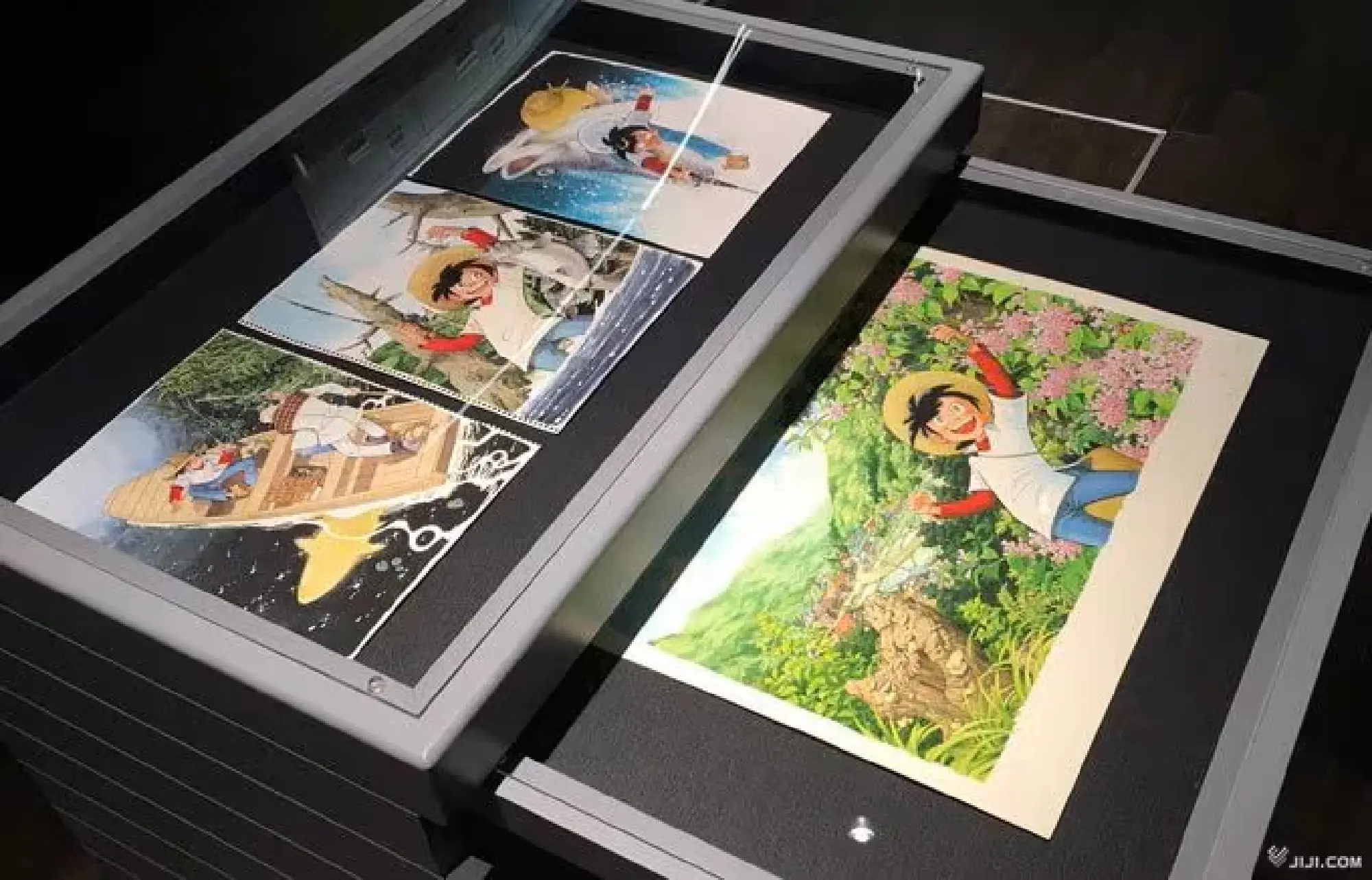 Original drawings from the late manga artist Takao Yaguchi's &quot;Tsurikichi Sanpei&quot; (Fisherman Sanpei), preserved at the Yokote Masuda Manga Museum. (Courtesy of the museum)