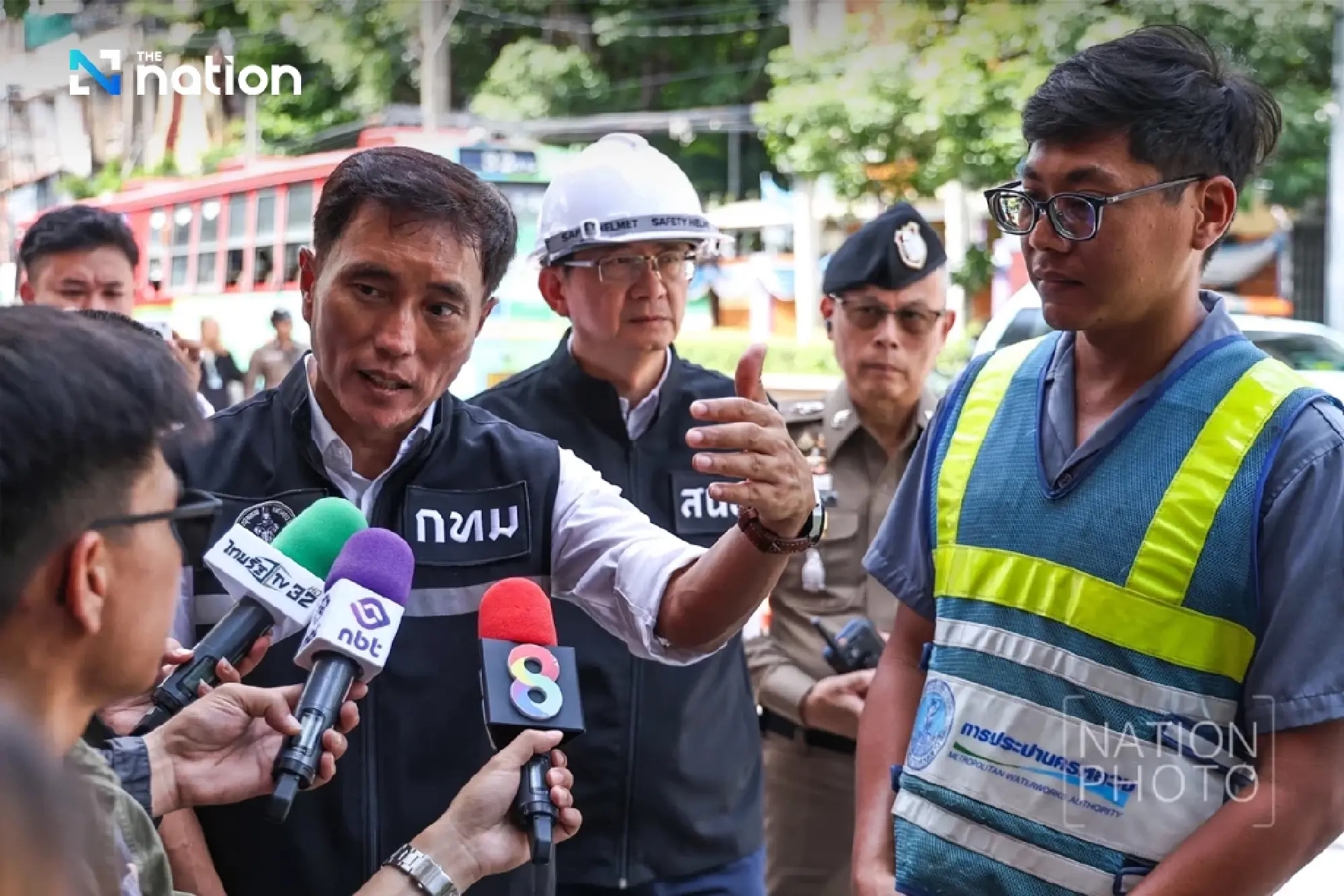 Water seepage near Boon Rawd Brewery unrelated to Vajira Hospital sinkhole