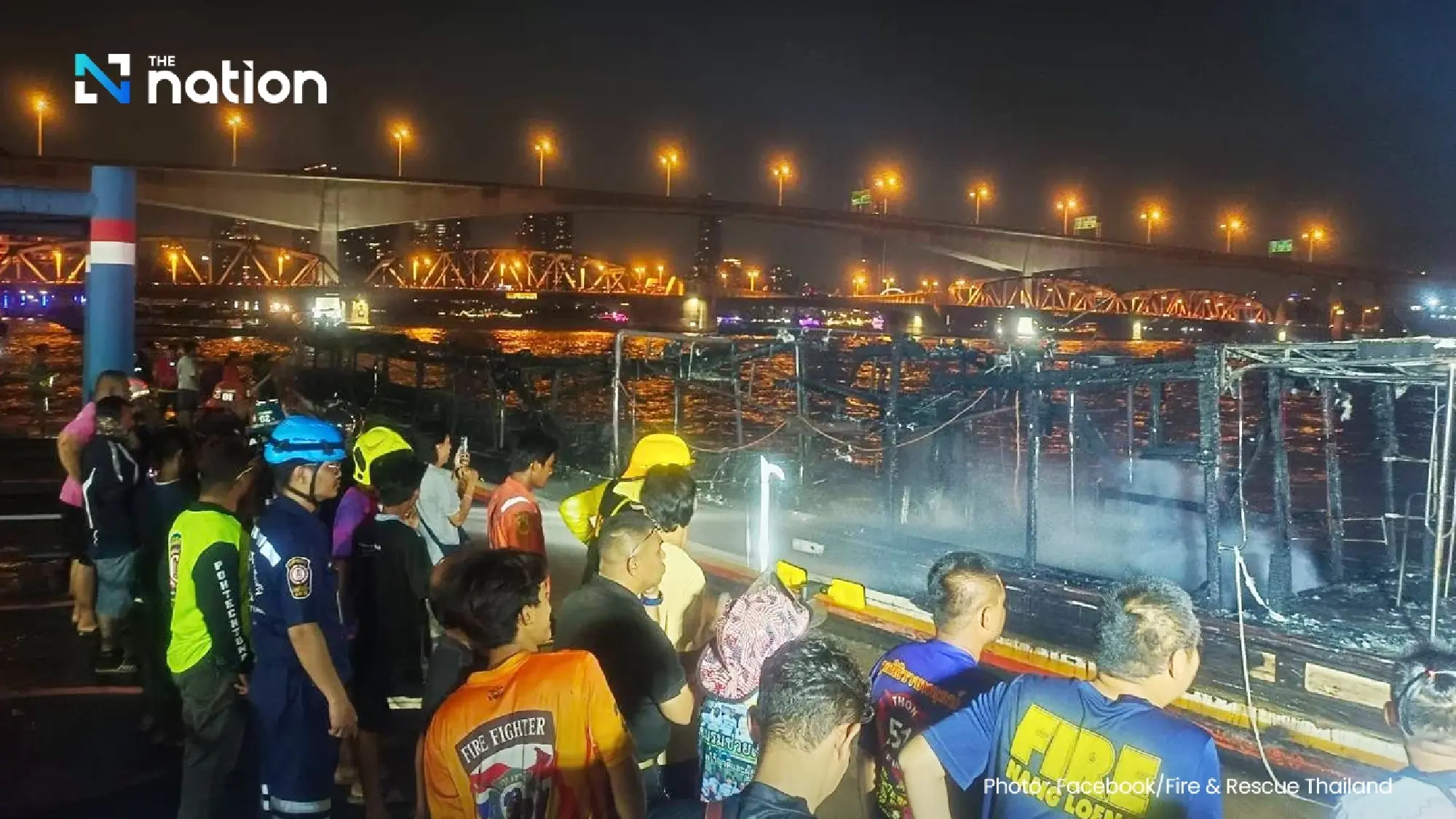 Passenger boats catch fire at Wat Ratchasingkhon pier, no injuries reported