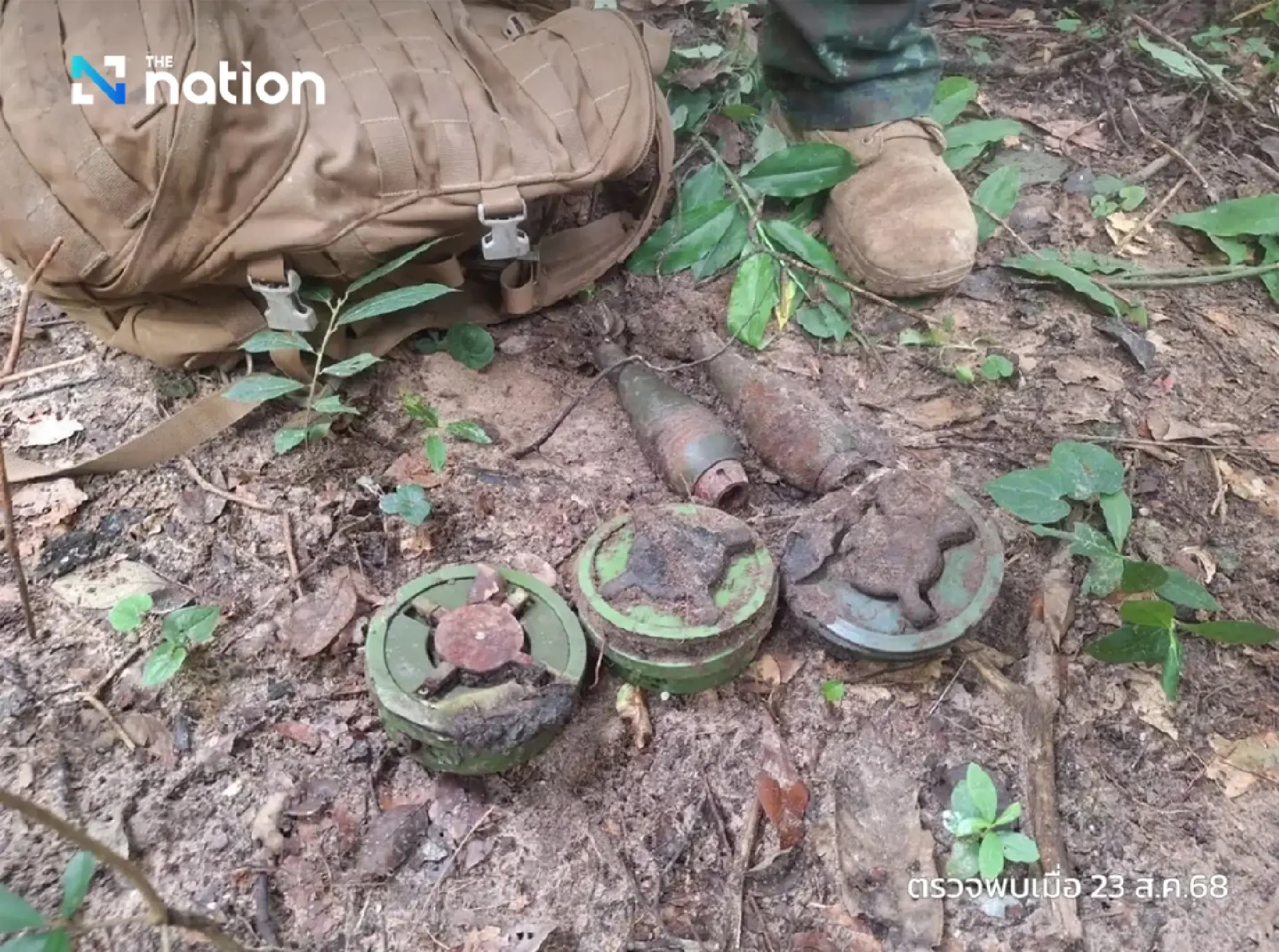 Bomb trap laid by Cambodian troops uncovered near Prasat Ta Kwai