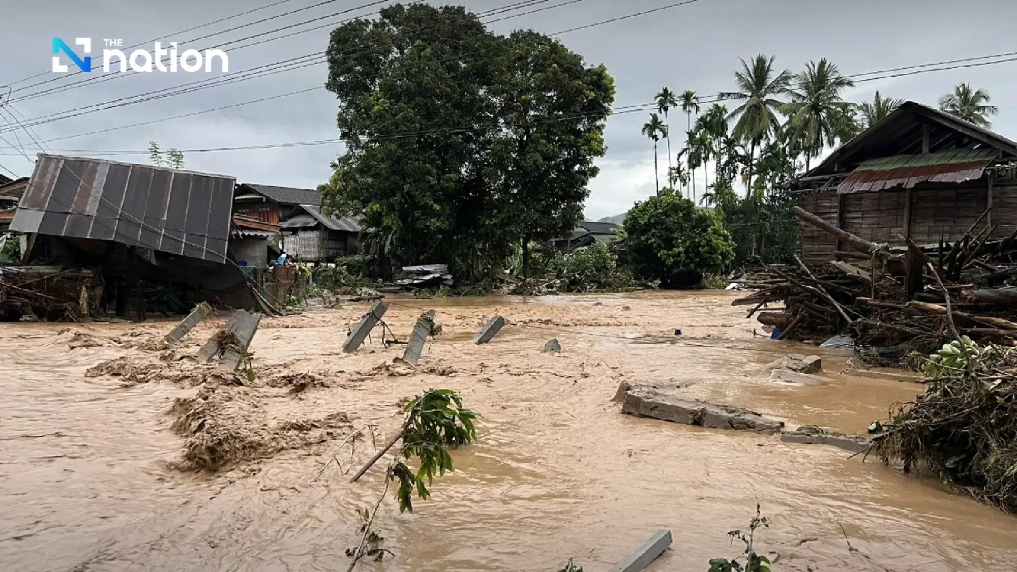 Tropical low-pressure system and monsoon trigger heavy rain and flash floods in northern Thailand