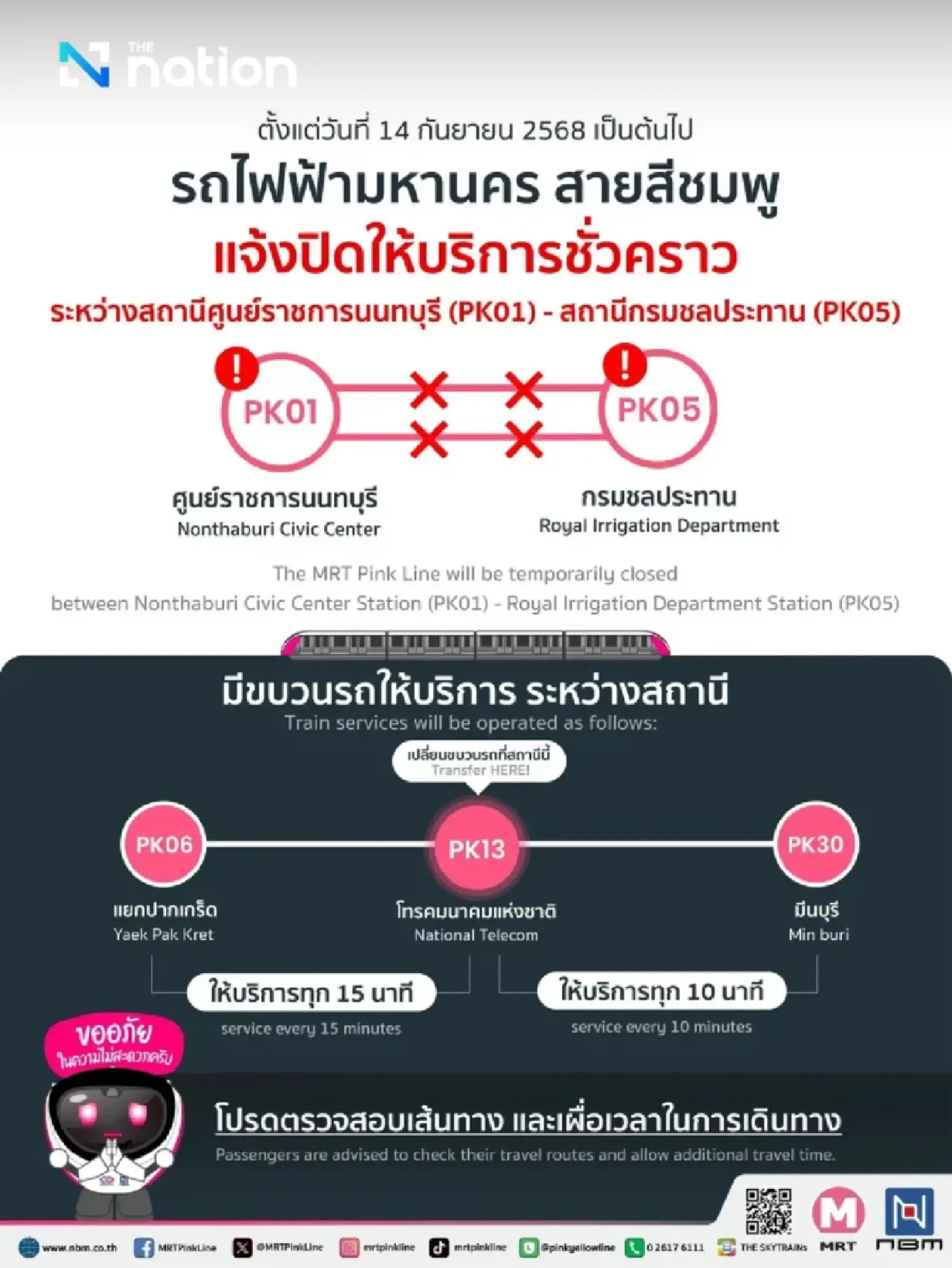 Pink Line suspends services at five stations due to power issue