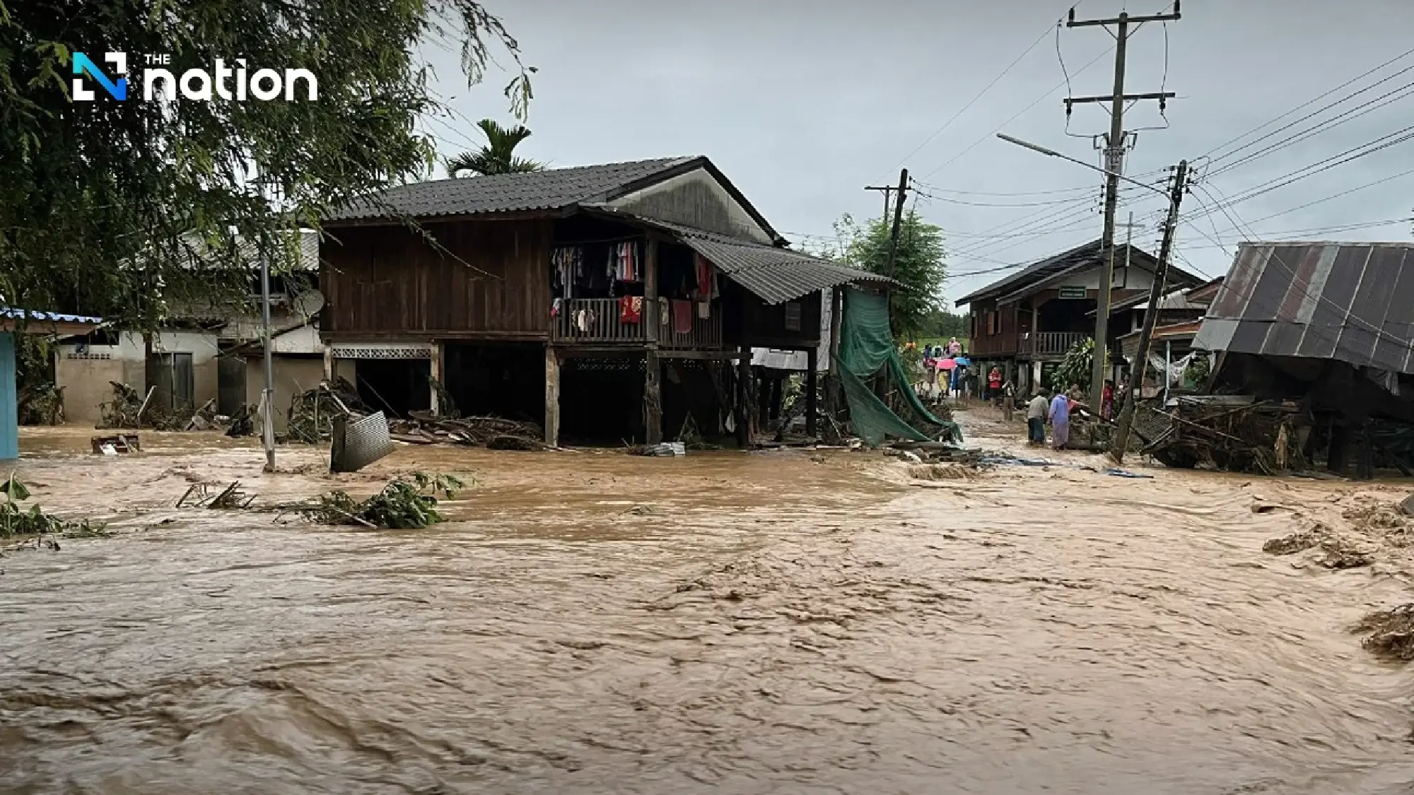 Tropical low-pressure system and monsoon trigger heavy rain and flash floods in northern Thailand