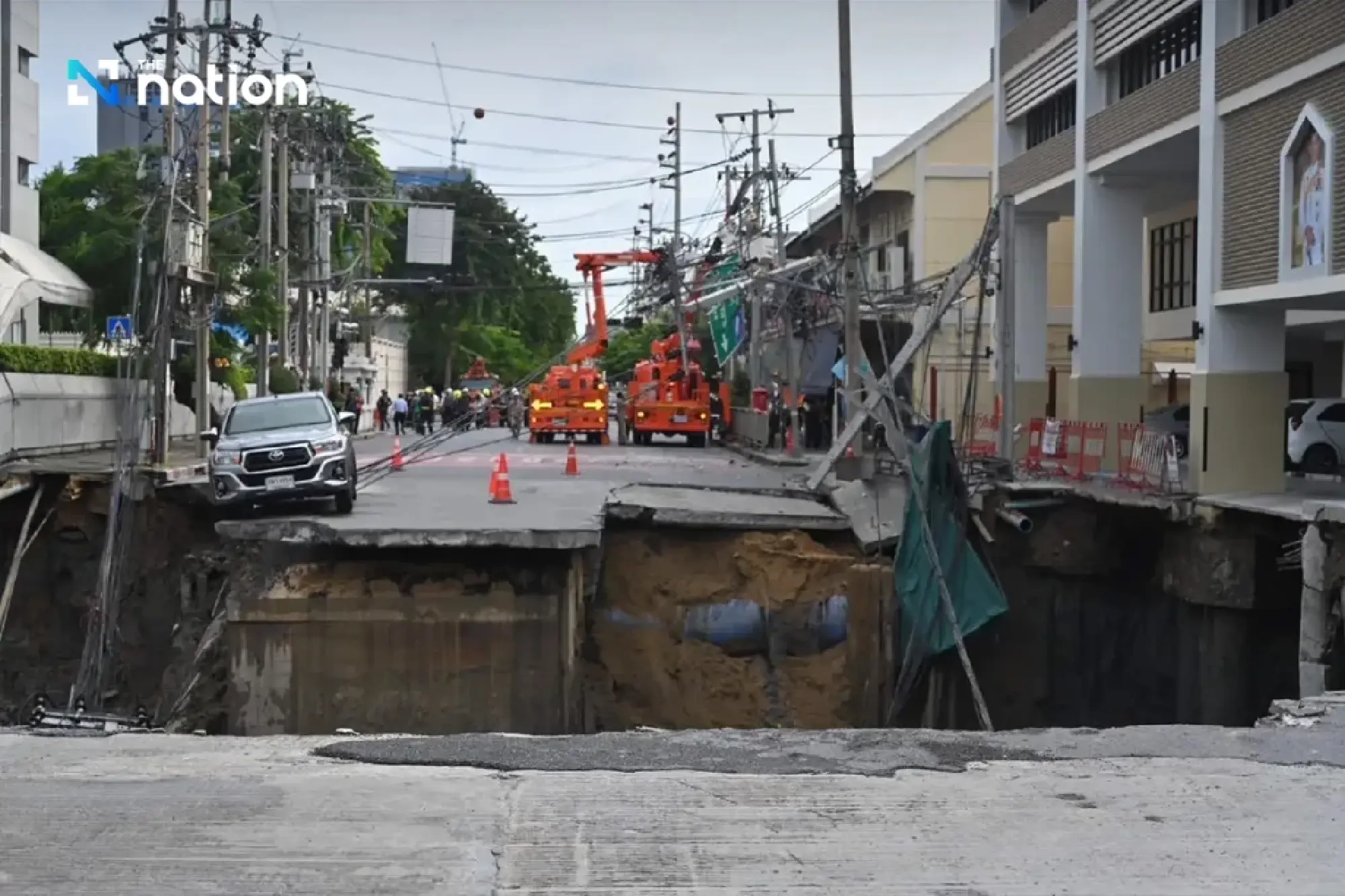 Chadchart declares road collapse site no-entry zone, imposes seven urgent measures