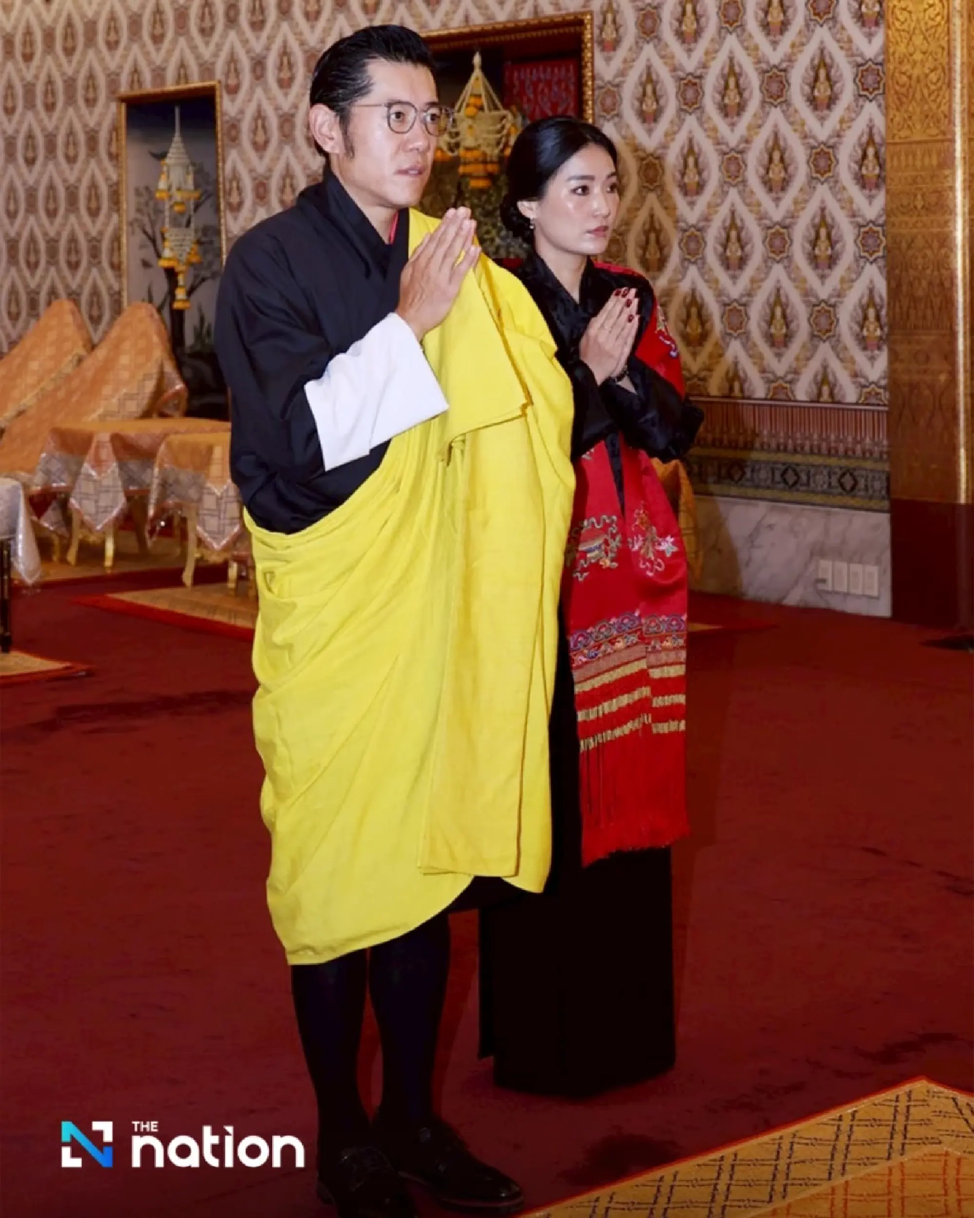 King Jigme and Queen Jetsun Pema of Bhutan pay respects to Queen Sirikit The Queen Mother