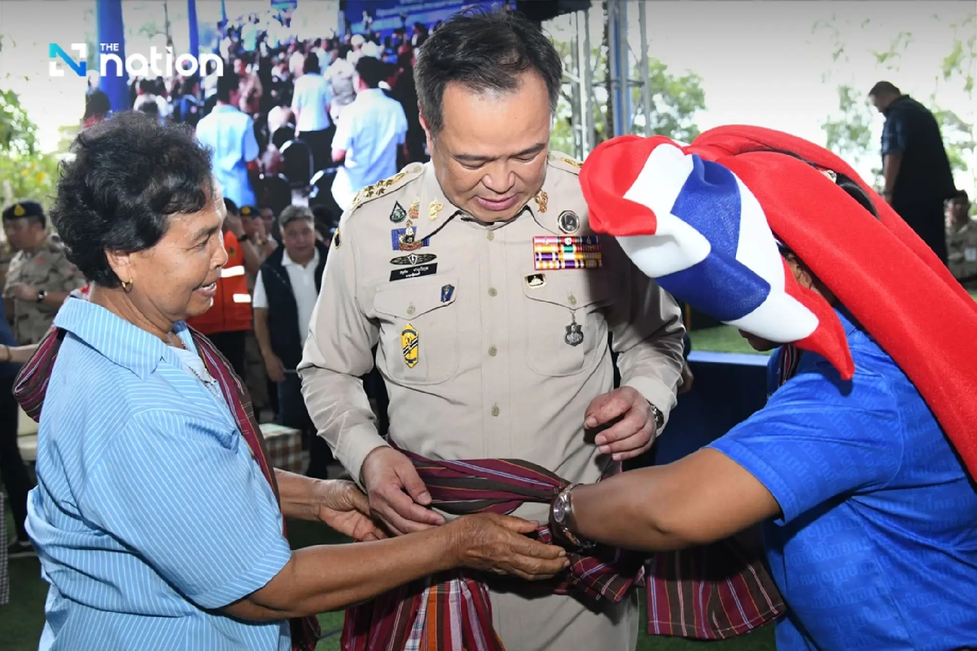 Anutin offers support to troops and civilians during border visit in Surin