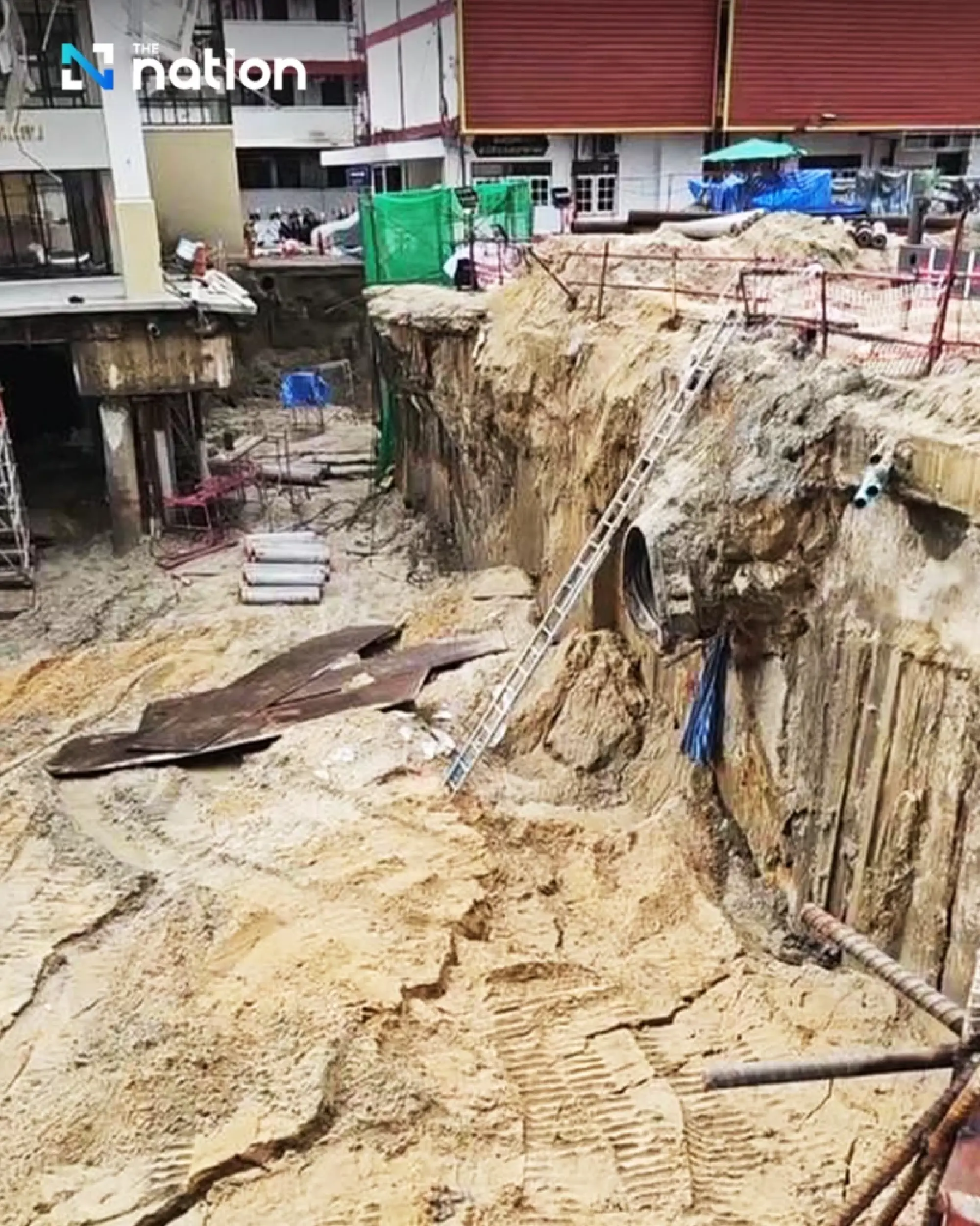 Progress on Sam Sen road sinkhole: Road expected to reopen in 6 days