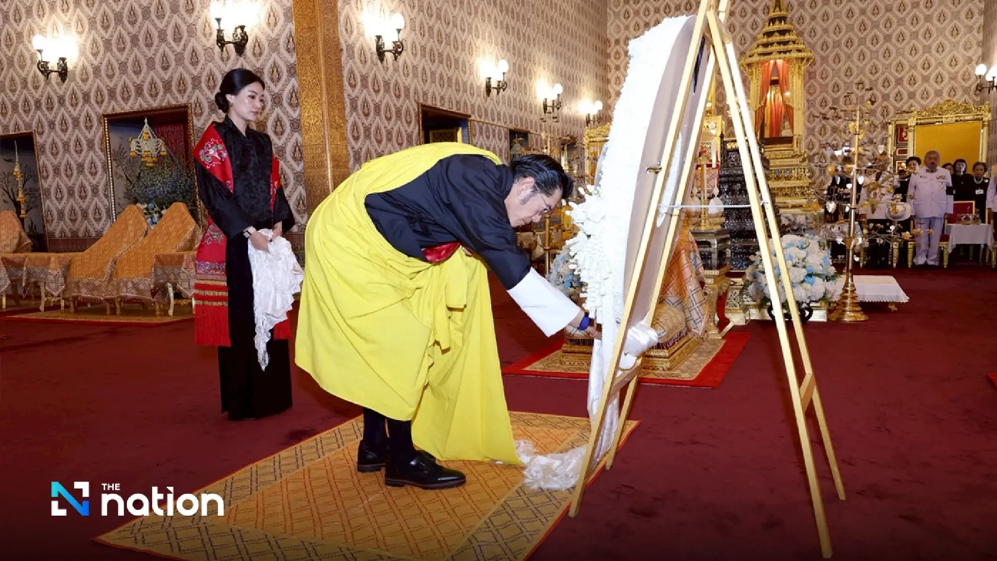 King Jigme and Queen Jetsun Pema of Bhutan pay respects to Queen Sirikit The Queen Mother