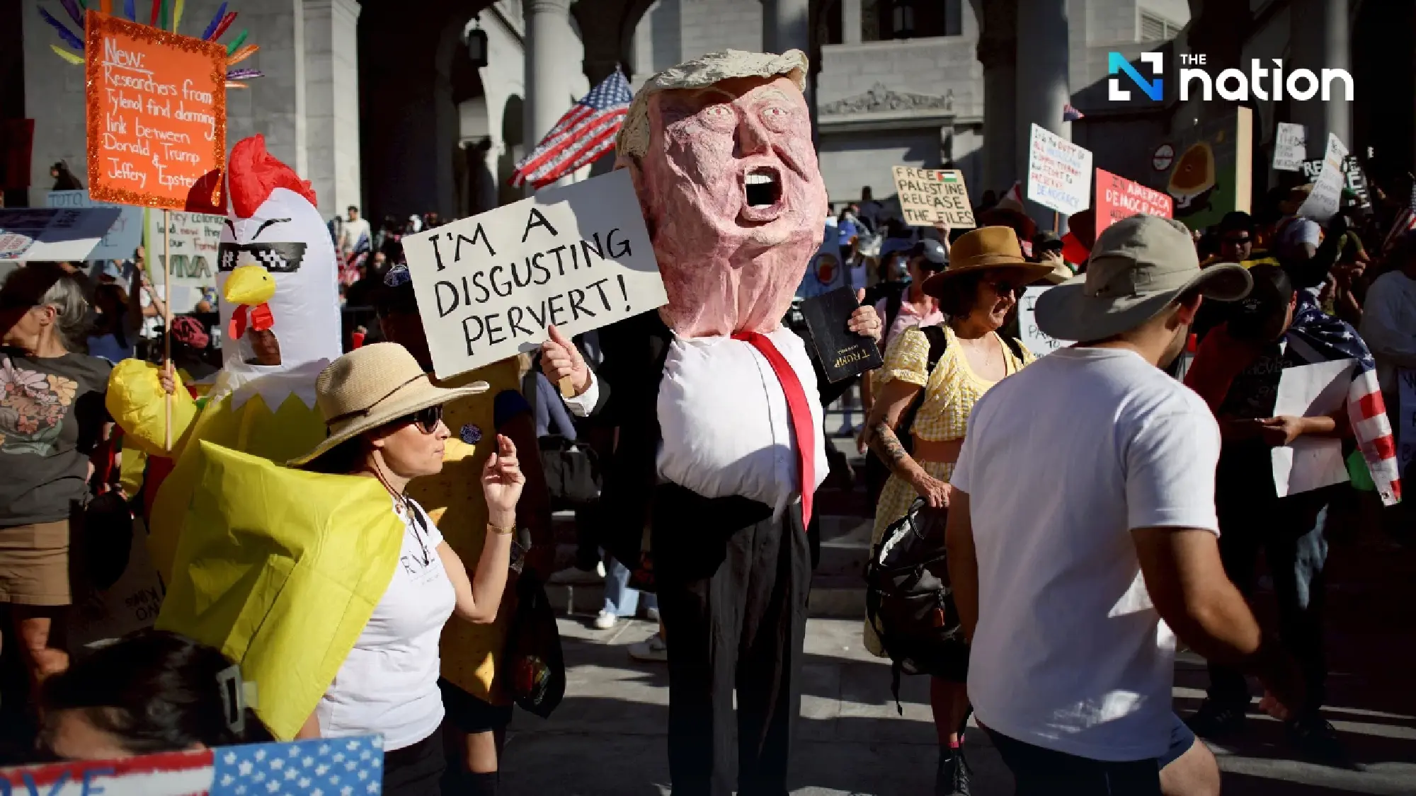 Millions rally across US in ‘No Kings’ protests against Trump’s rule