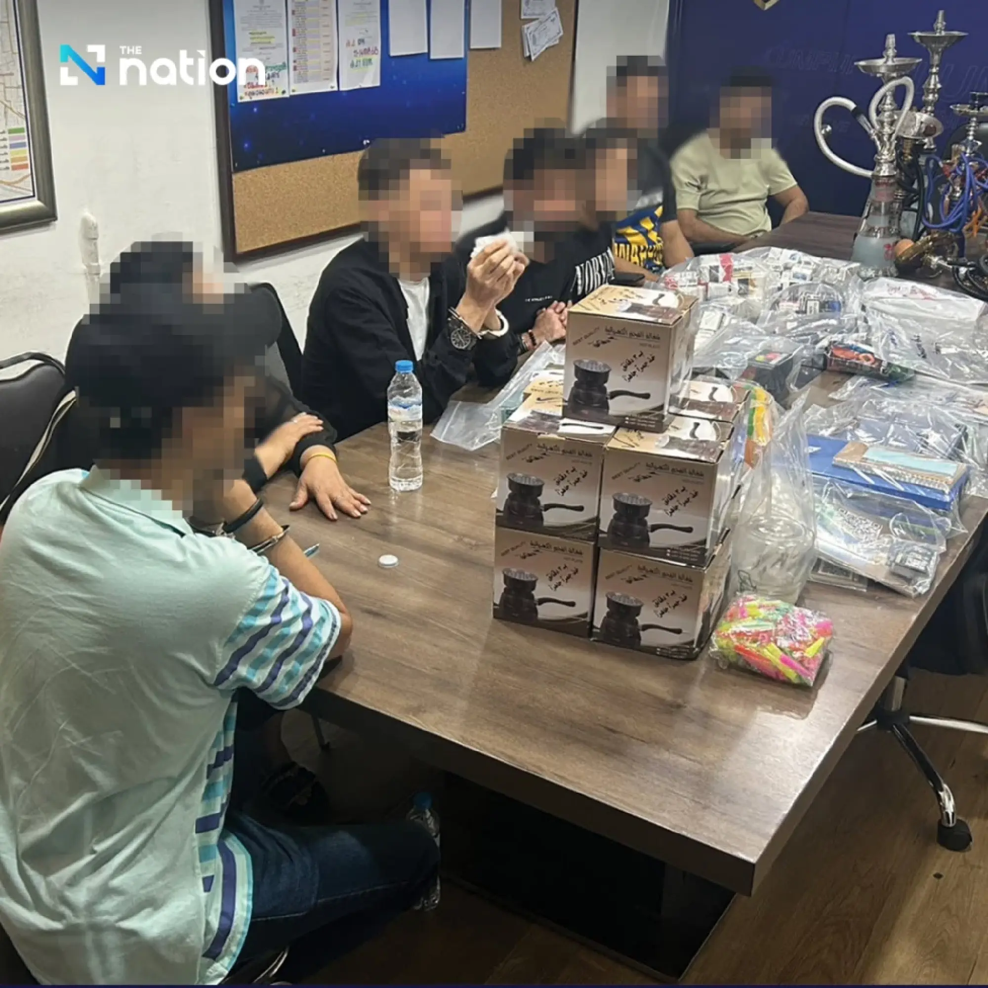 Seven Arab men, Thai woman arrested in Bangkok for alleged drug dealing