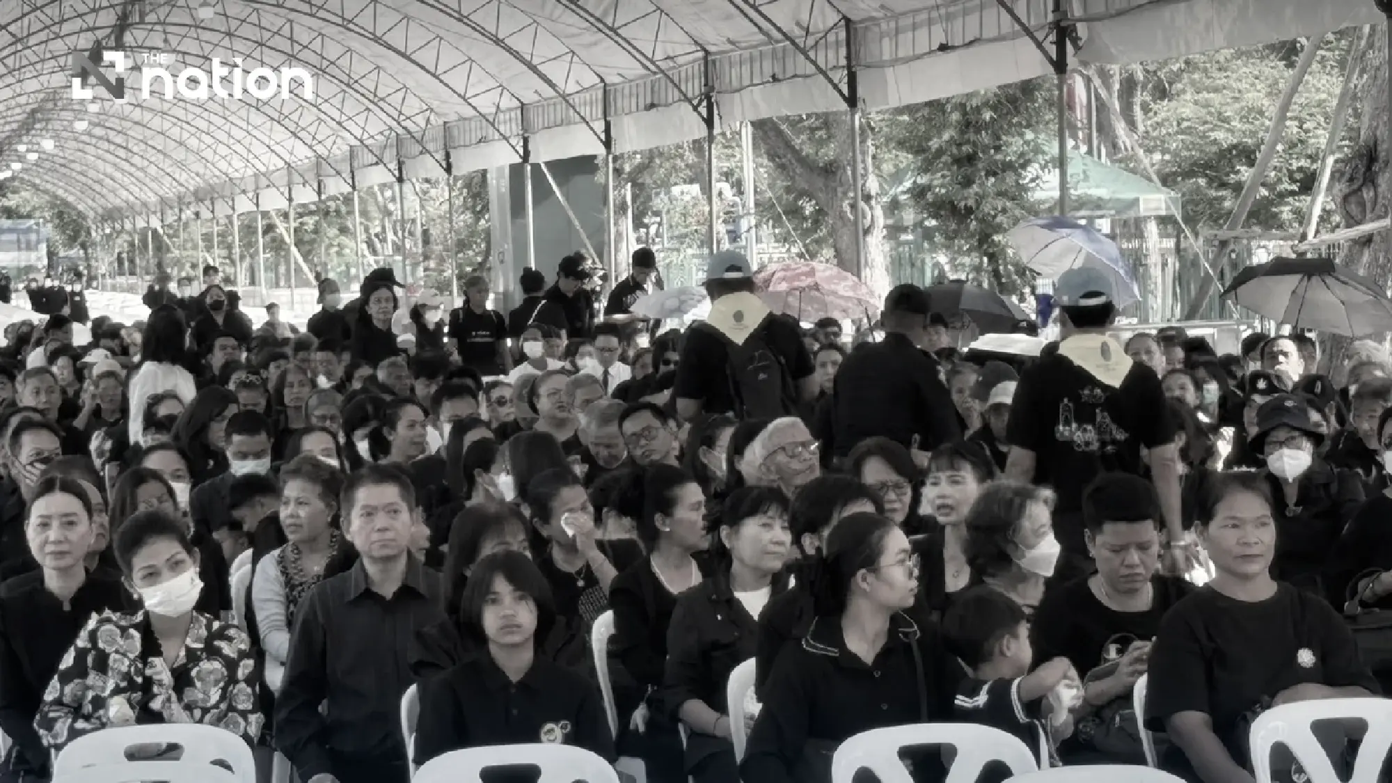 Thousands gather at Sanam Luang to pay respects in funeral bathing rite for Queen Sirikit